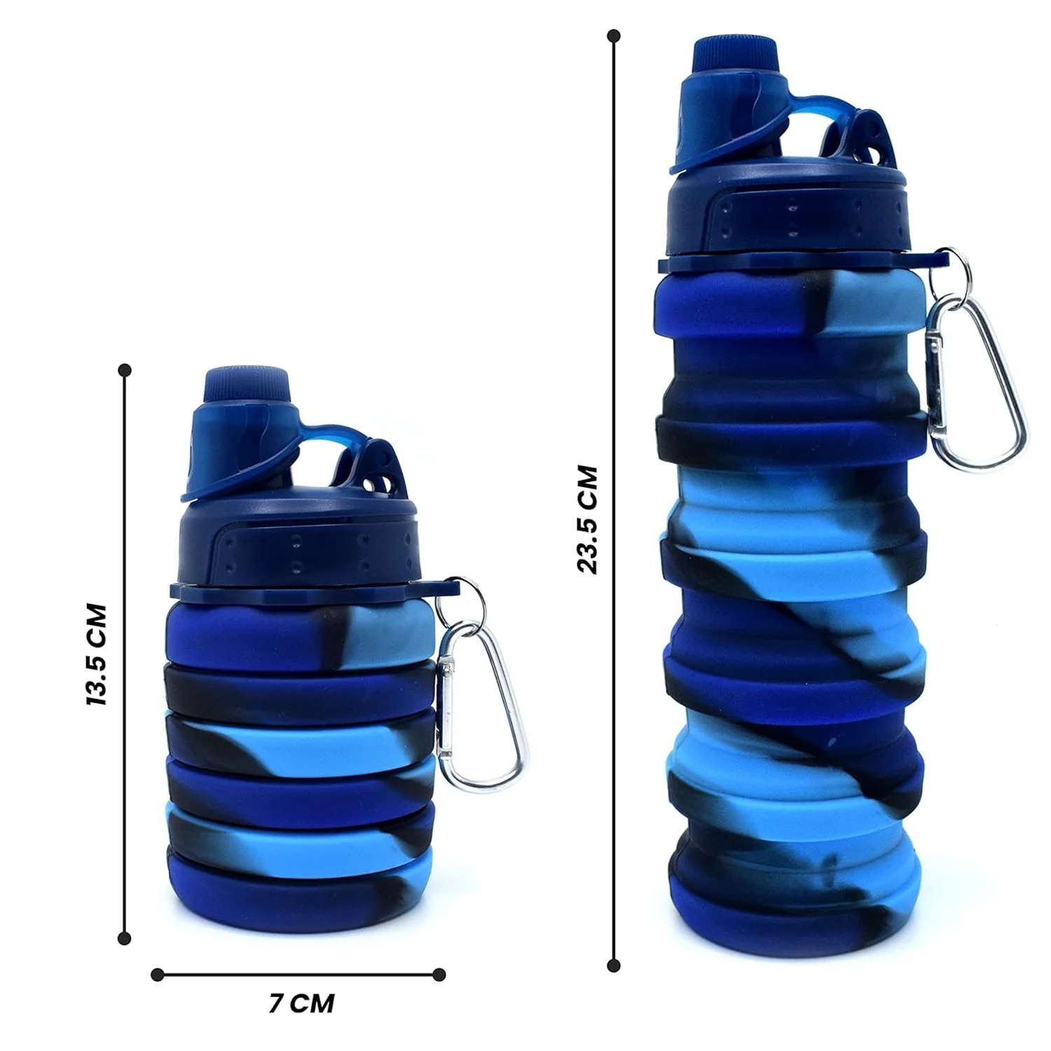 Collapsible Silicone Water Bottle – 500ml Travel-Friendly - Image 6