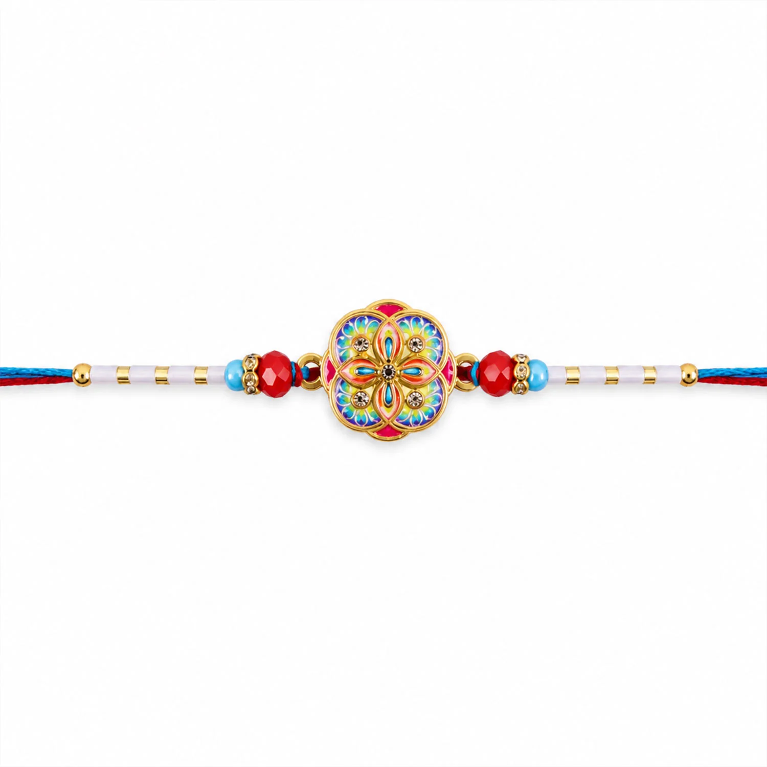 Colorful Kundan Rakhi – Elegant Festive Touch for Raksha Bandhan - Image 5