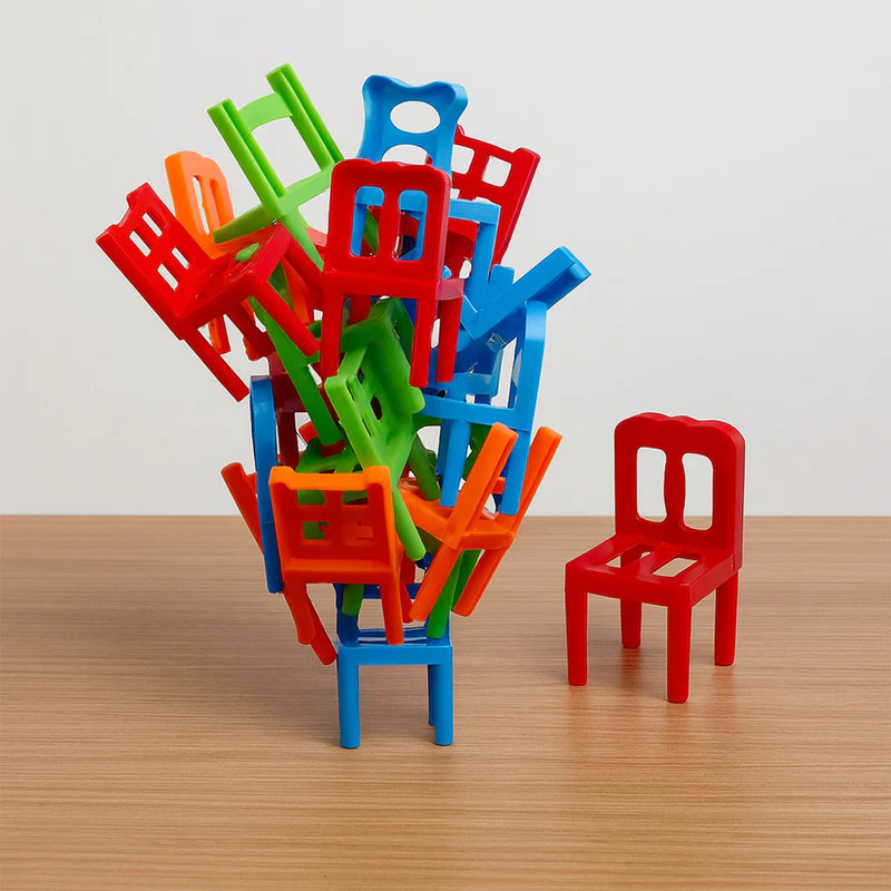 Mini Chair Stacking Game – Fun Balance Puzzle for Kids & Family - Image 4