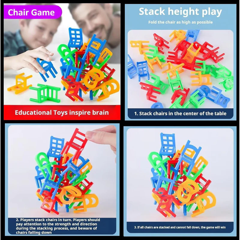Mini Chair Stacking Game – Fun Balance Puzzle for Kids & Family - Image 5