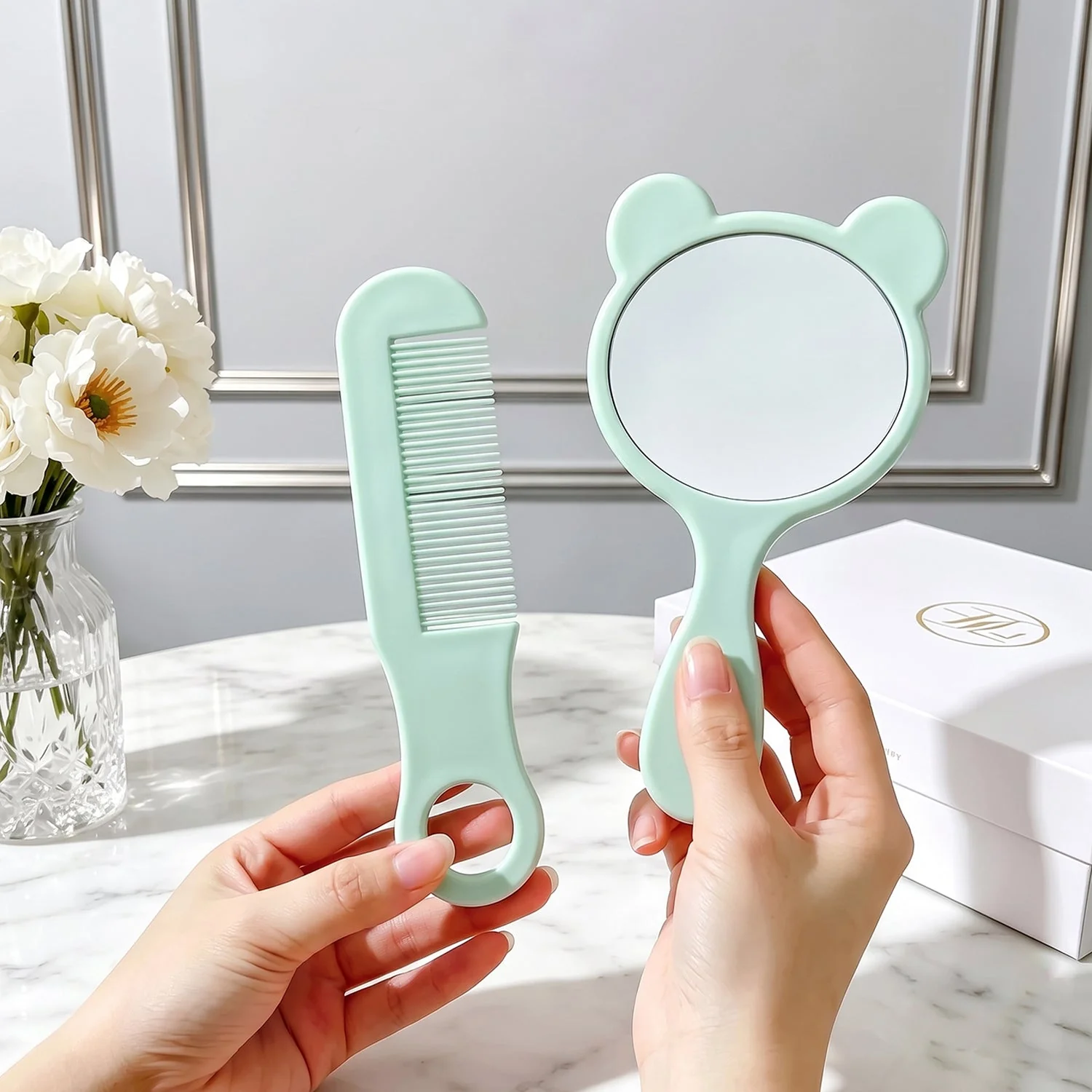 Comb and Mirror Grooming Kit – Compact 2-in-1 Vanity Set for Girls - Image 7