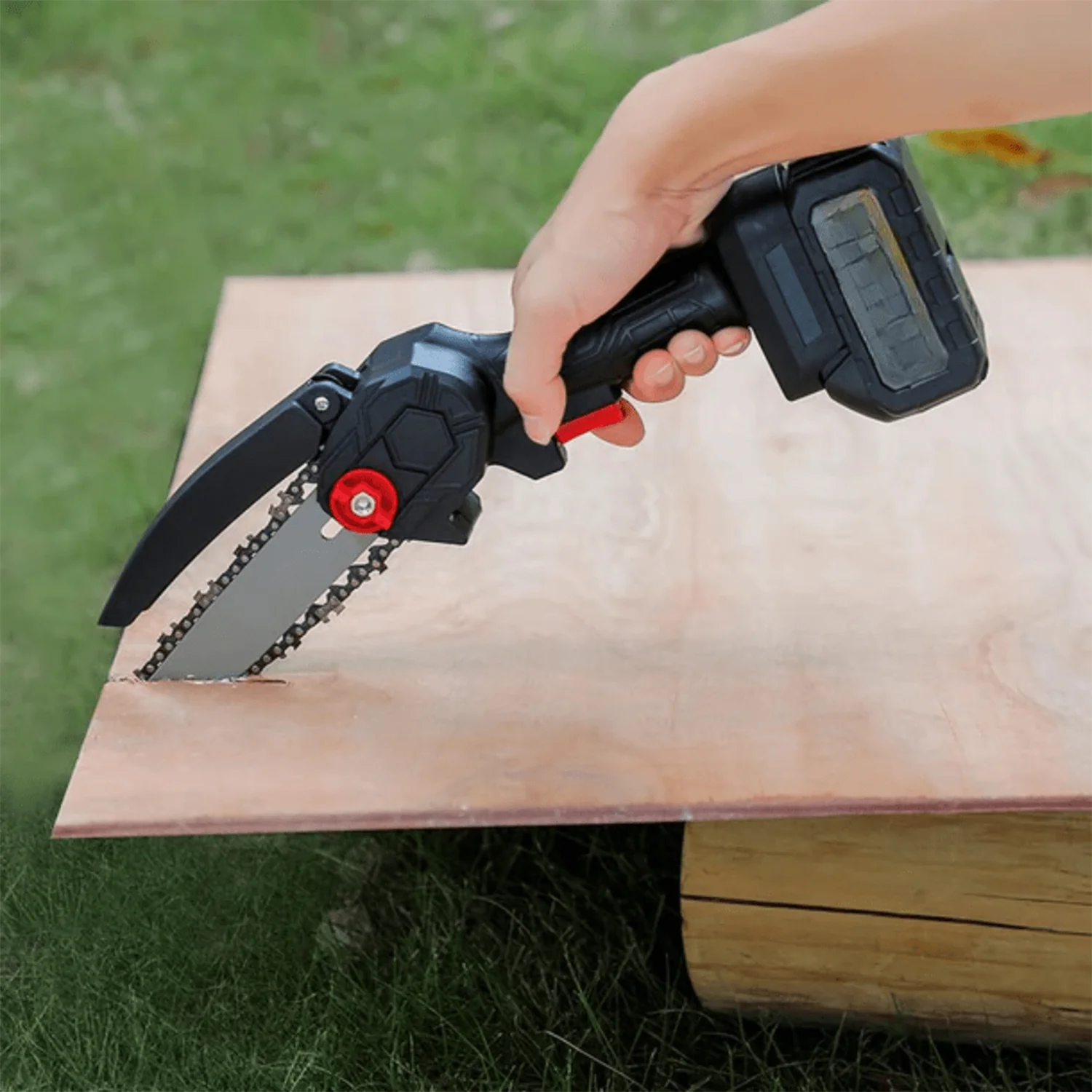 Mini Electric Chainsaw – Cordless Rechargeable Handheld Cutter - Image 4