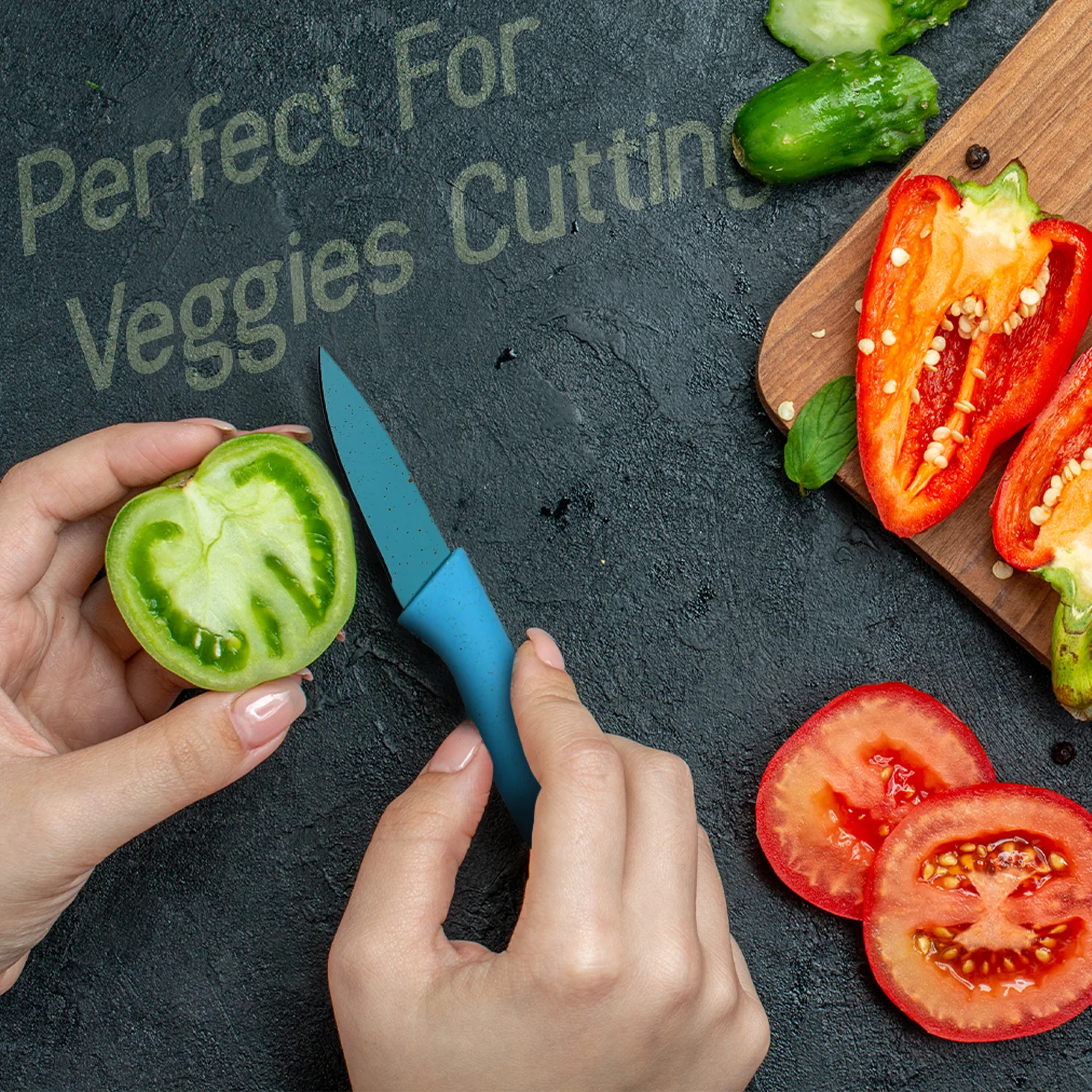 6Pc Kitchen Knife Set – Professional Corrugated Stainless Steel Cutlery - Image 4