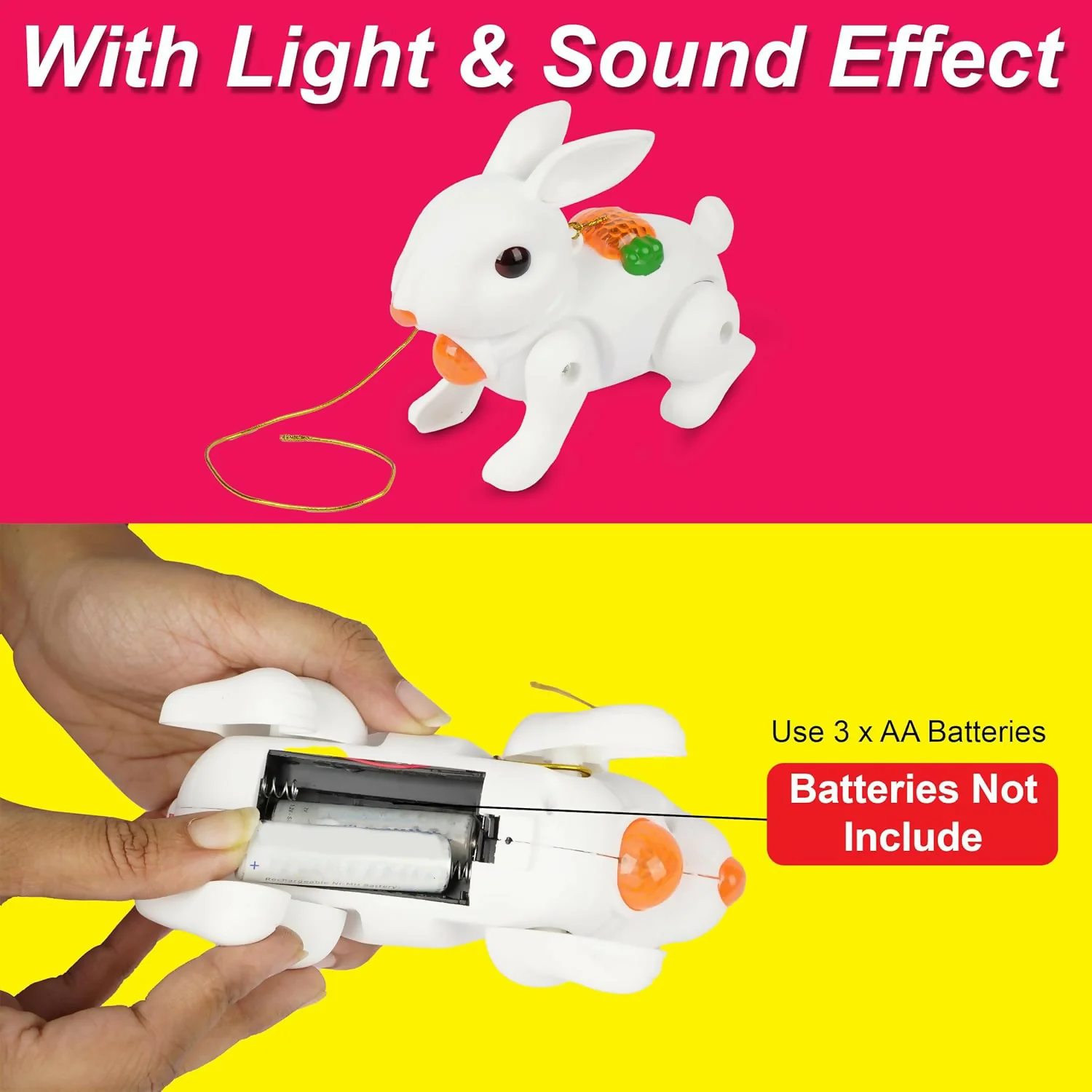 Crawling Rabbit Toy – Musical with Lights & Sounds for Kids - Image 4