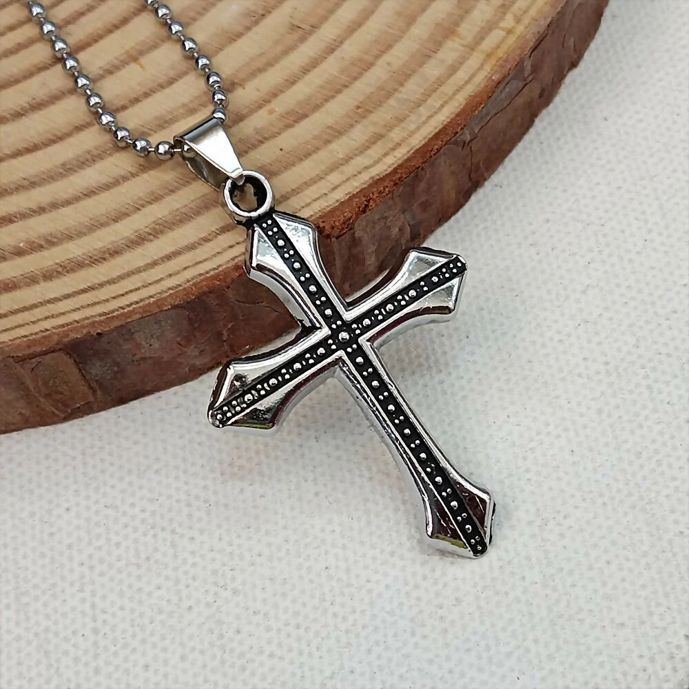 Cross Necklace for Men – Bold and Timeless Faith Pendant - Image 2