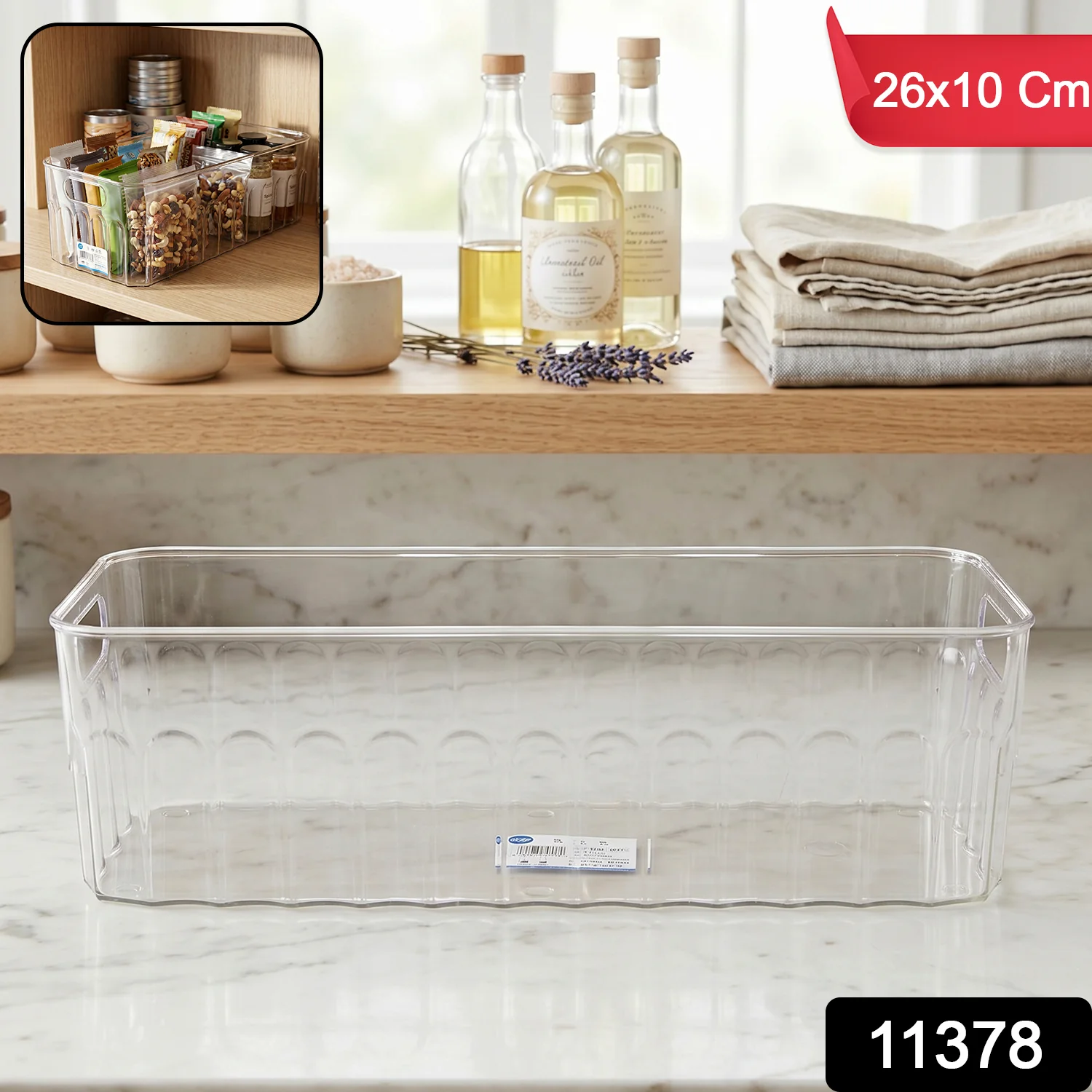 Plastic Fridge Organizer Basket – Clear Storage Solution for Kitchen - Image 2