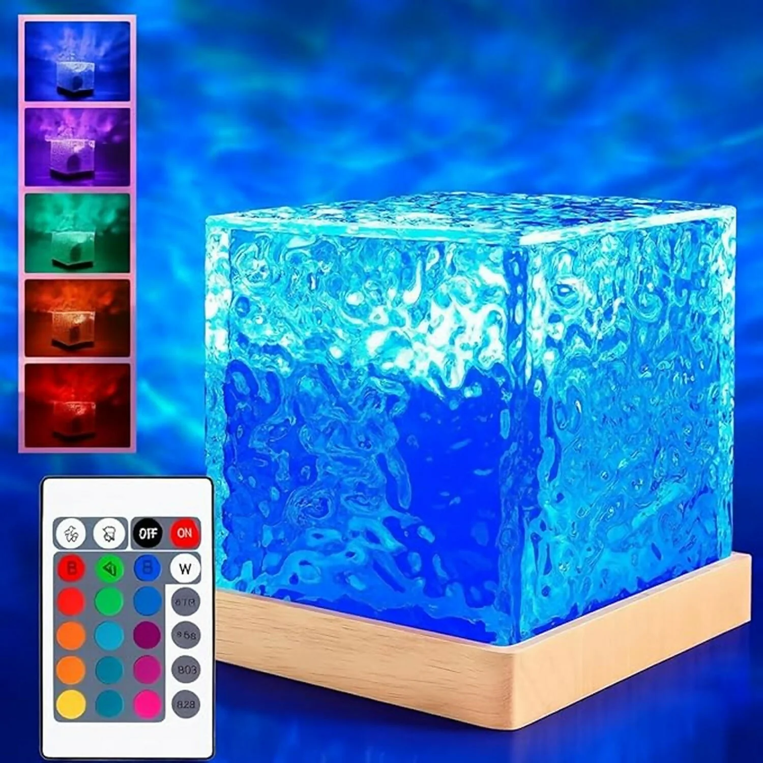 Crystal Ice Cube LED Night Lamp – Ambient Touch Control Light - Image 2