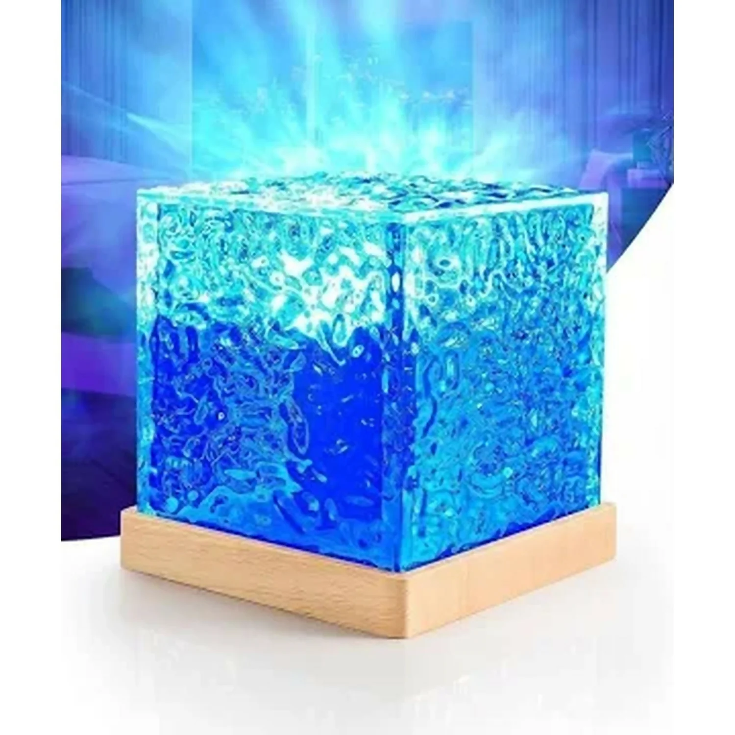 Crystal Ice Cube LED Night Lamp – Ambient Touch Control Light - Image 3