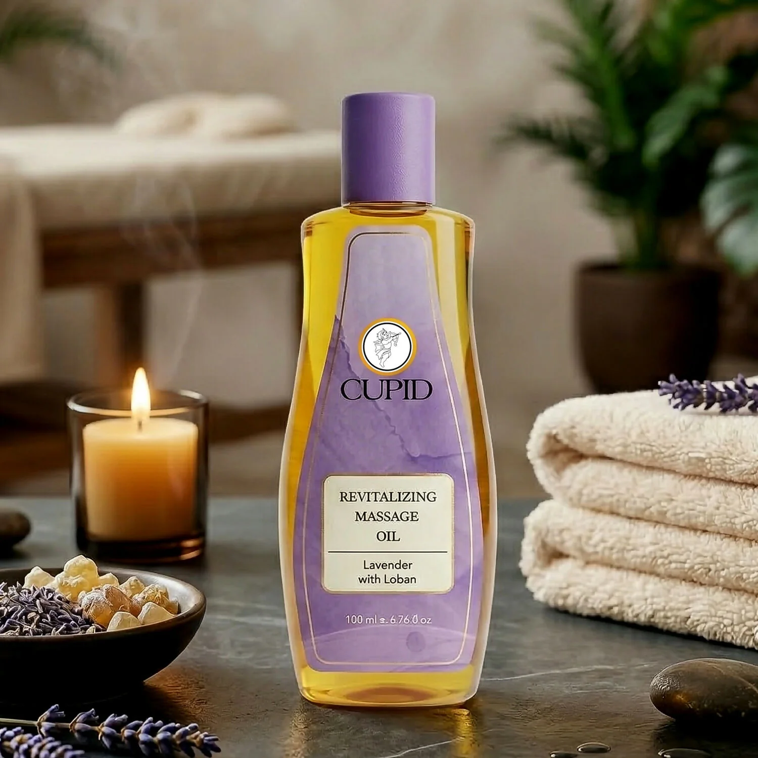 Relaxing Body Massage Oil – Lavender & Loban For Stress Relief - Image 4