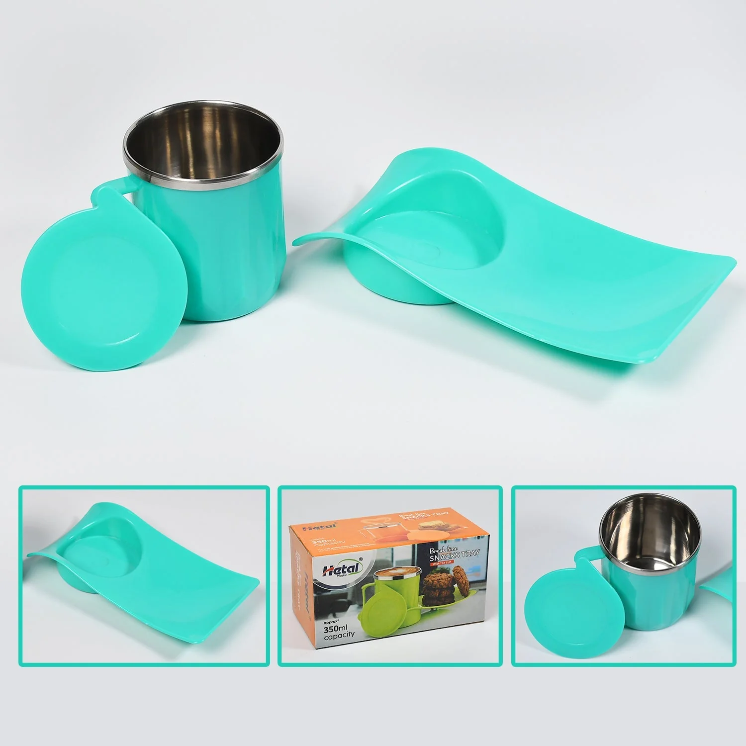 Kids Snack Tray with 350ml Steel Cup – Durable & Hygienic - Image 4