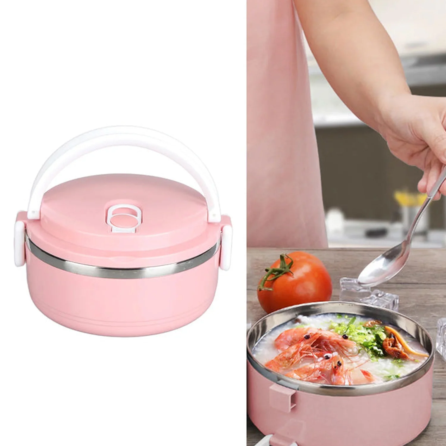 Stainless Steel Lunch Box – Single Layer Hot Tiffin | CustomSpot - Image 3
