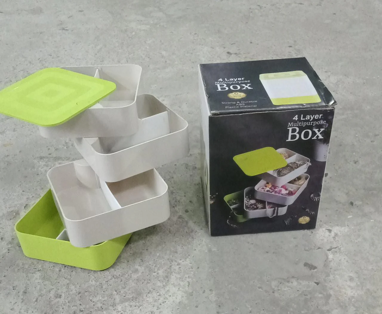 4 Layer Rotating Jewelry Box – Compact Organizer with 360° Rotation - Image 7