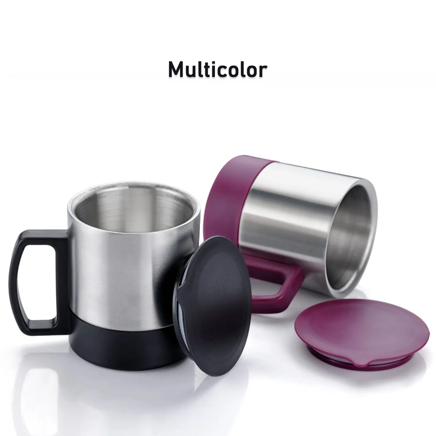 Stainless Steel Coffee Cup – Insulated Lid & Handle, Easy Carry - Image 6