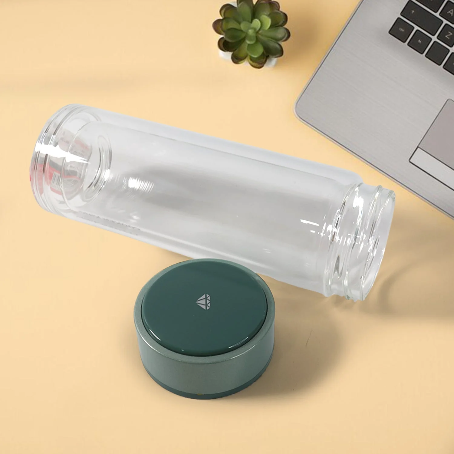 Double Wall Glass Infuser Tea Mug – Leakproof 280ml Travel Mug - Image 6