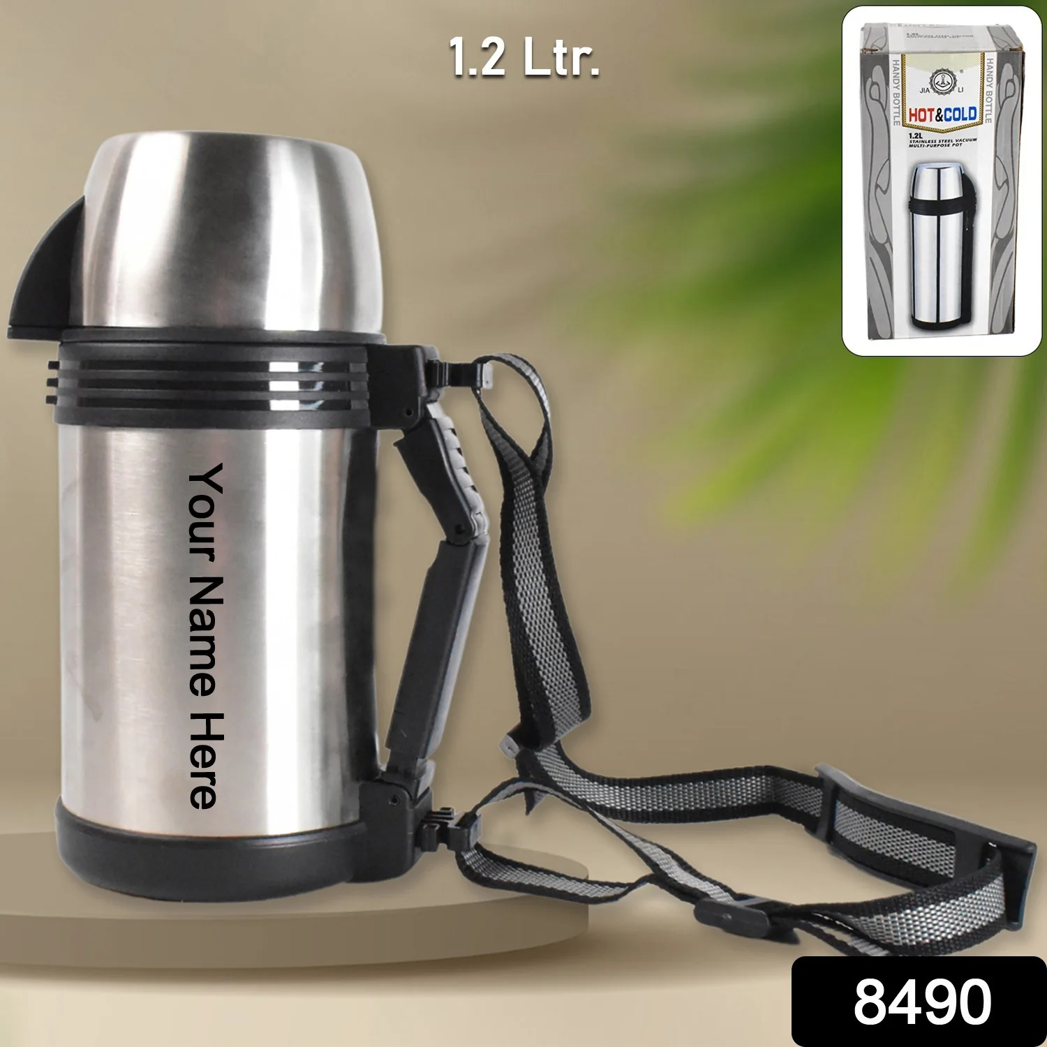 Stainless Steel Coffee Tea Vacuum Flask Bottle – 1200ml Leakproof - Image 2