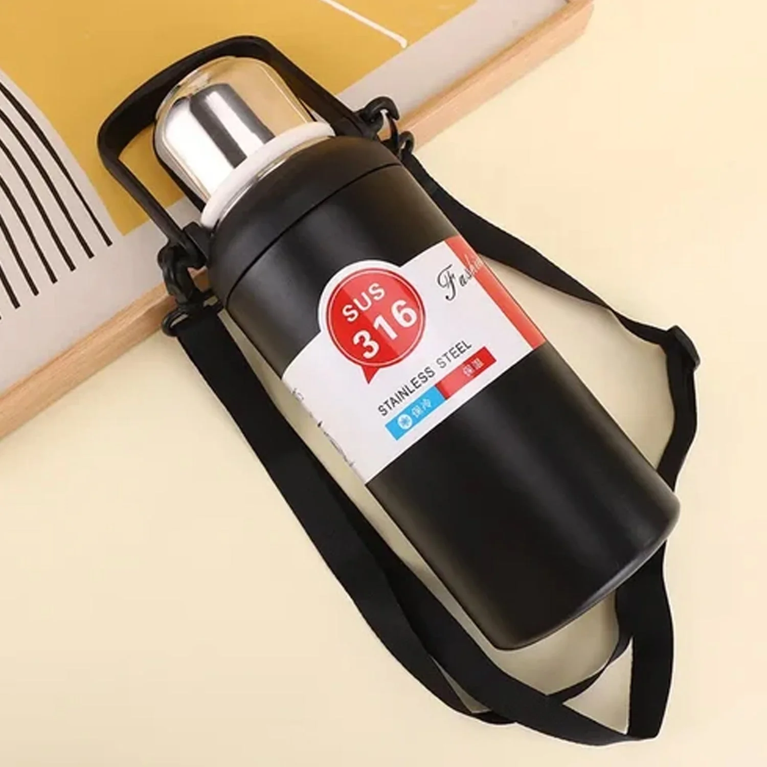 Stainless Steel Insulated Thermos Bottle – Airtight 1200ml - Image 3