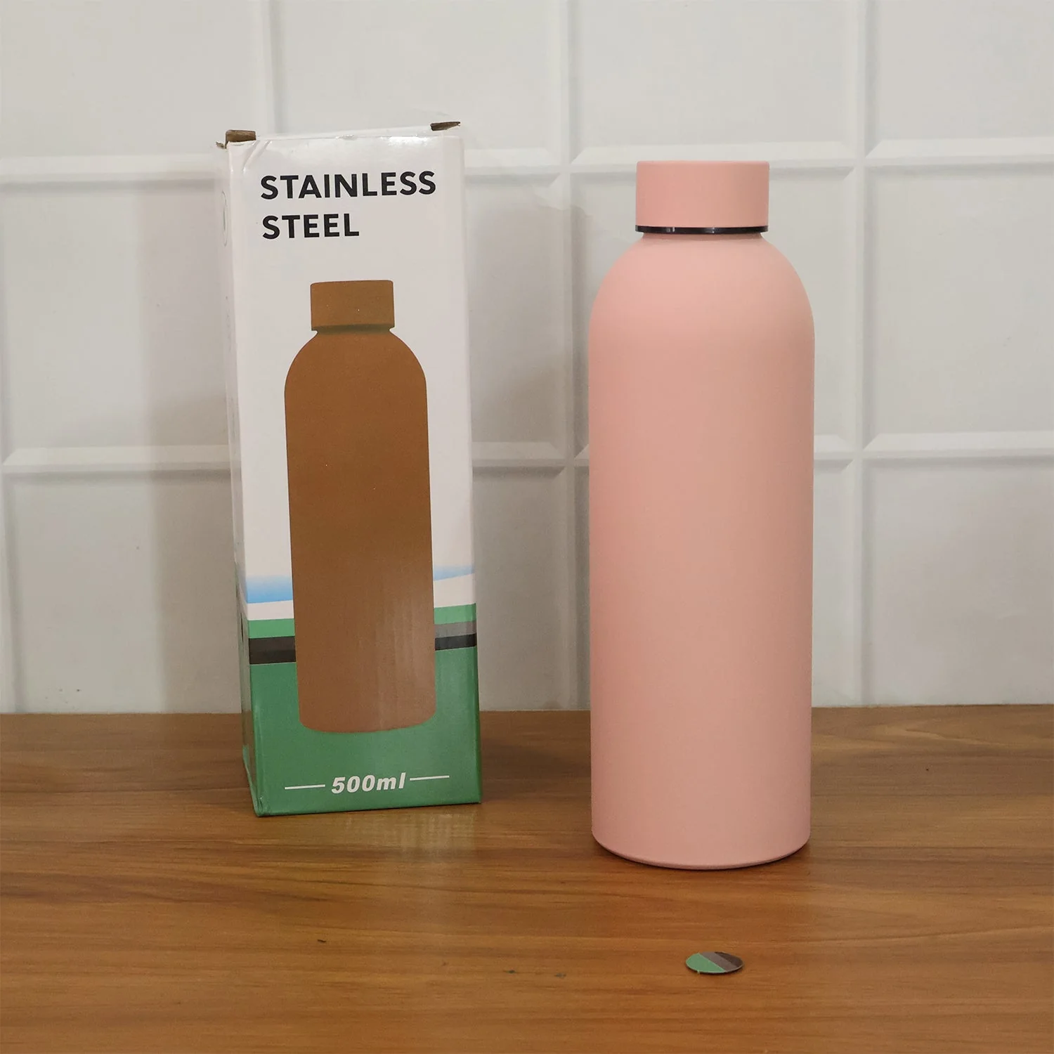 Insulated Water Bottle – Pink 500ml Hot & Cold Flask - Image 9