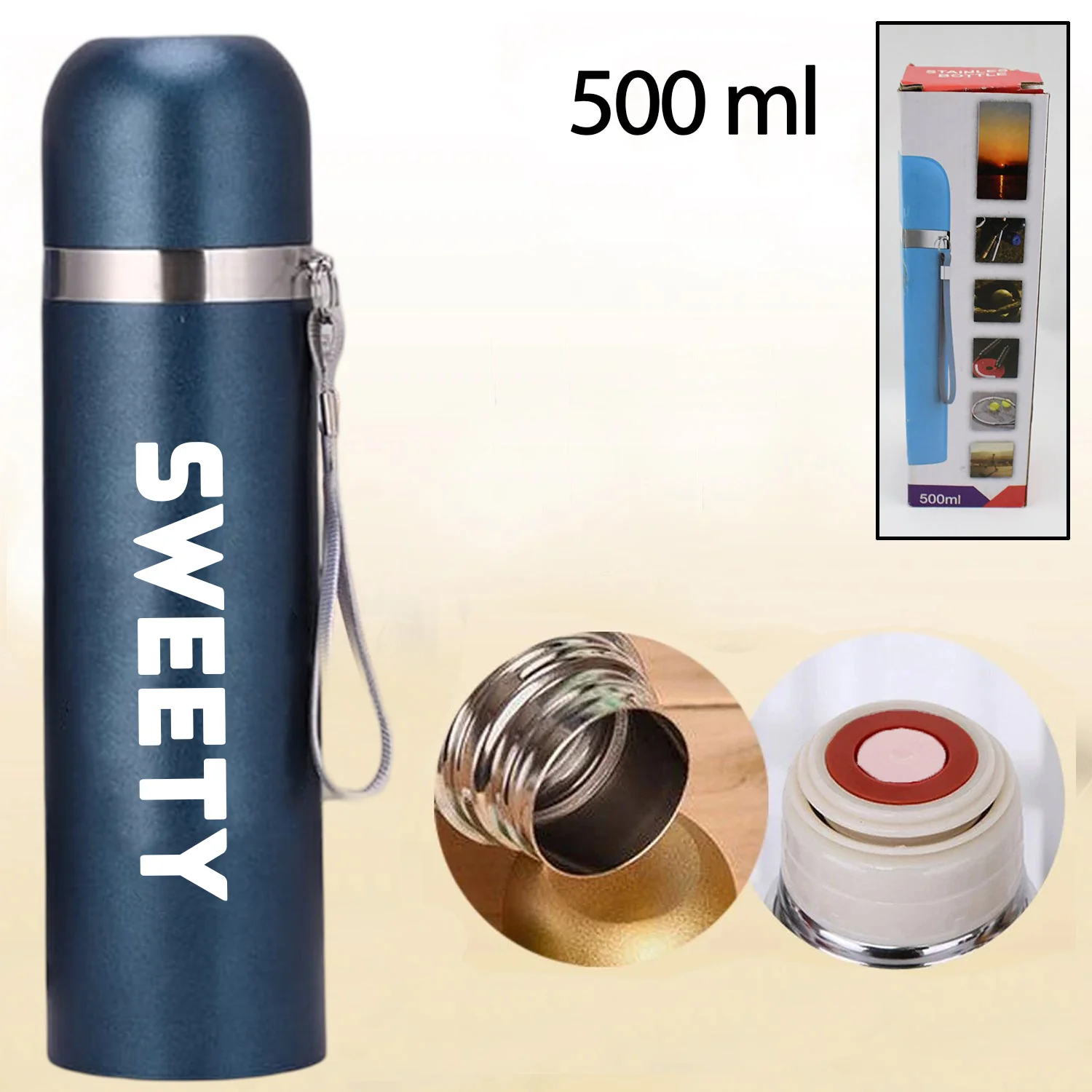 Stainless Steel Vacuum Mug – 500ml Insulated Flask | CustomSpot - Image 2
