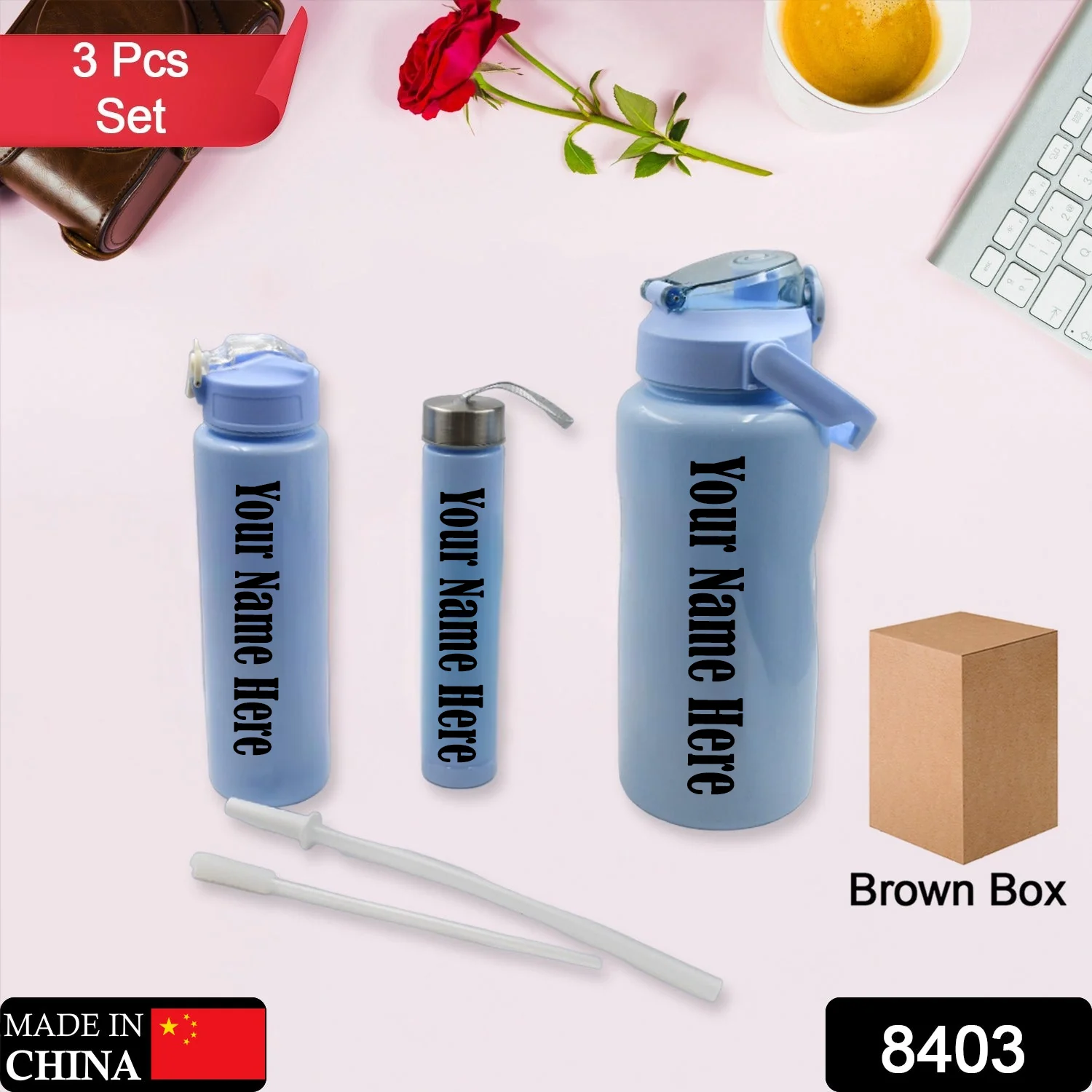 Customizable Water Bottle Set – BPA-Free & Leak-Proof | CustomSpot - Image 2
