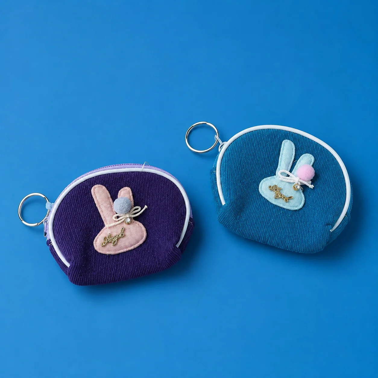 Cute Bunny Mini Coin Pouch with Keychain – Compact & Stylish - Image 5