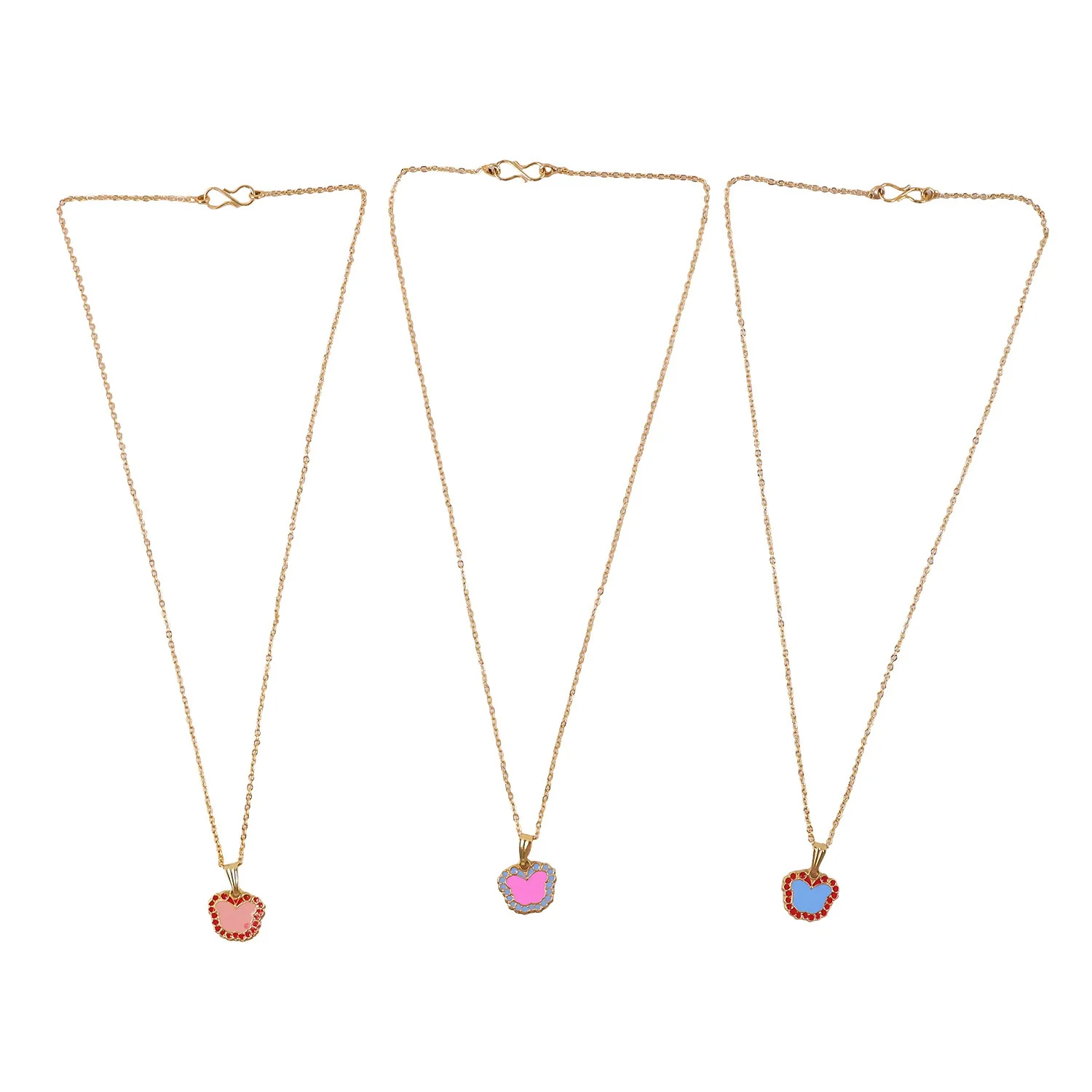 Gold Pendant Necklace – Elegant Jewelry with Vibrant Color Stones - Image 5