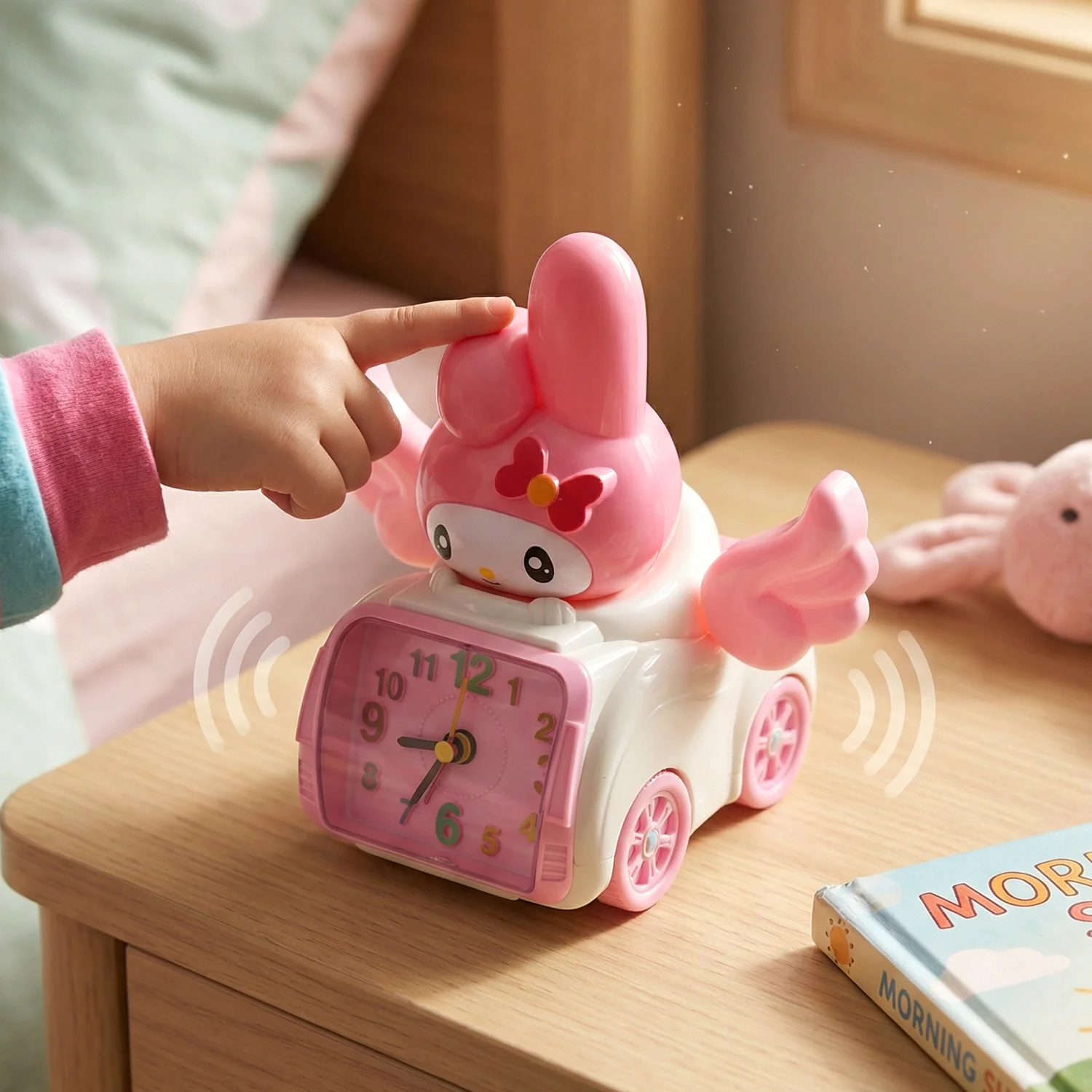 Kids Alarm Clock – Fun Cartoon Bunny Car Design for Bedrooms - Image 7