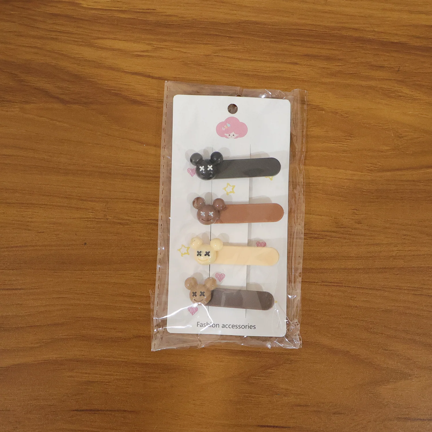 Cartoon Bear Hair Clips – Playful & Secure 4-Piece Set - Image 8