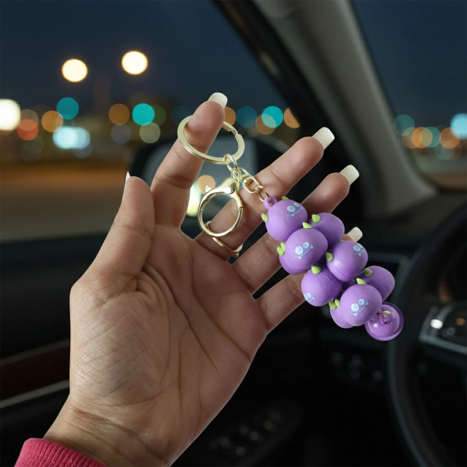 Cloud Keychain with Bell Colorful Cartoon Design - Image 5
