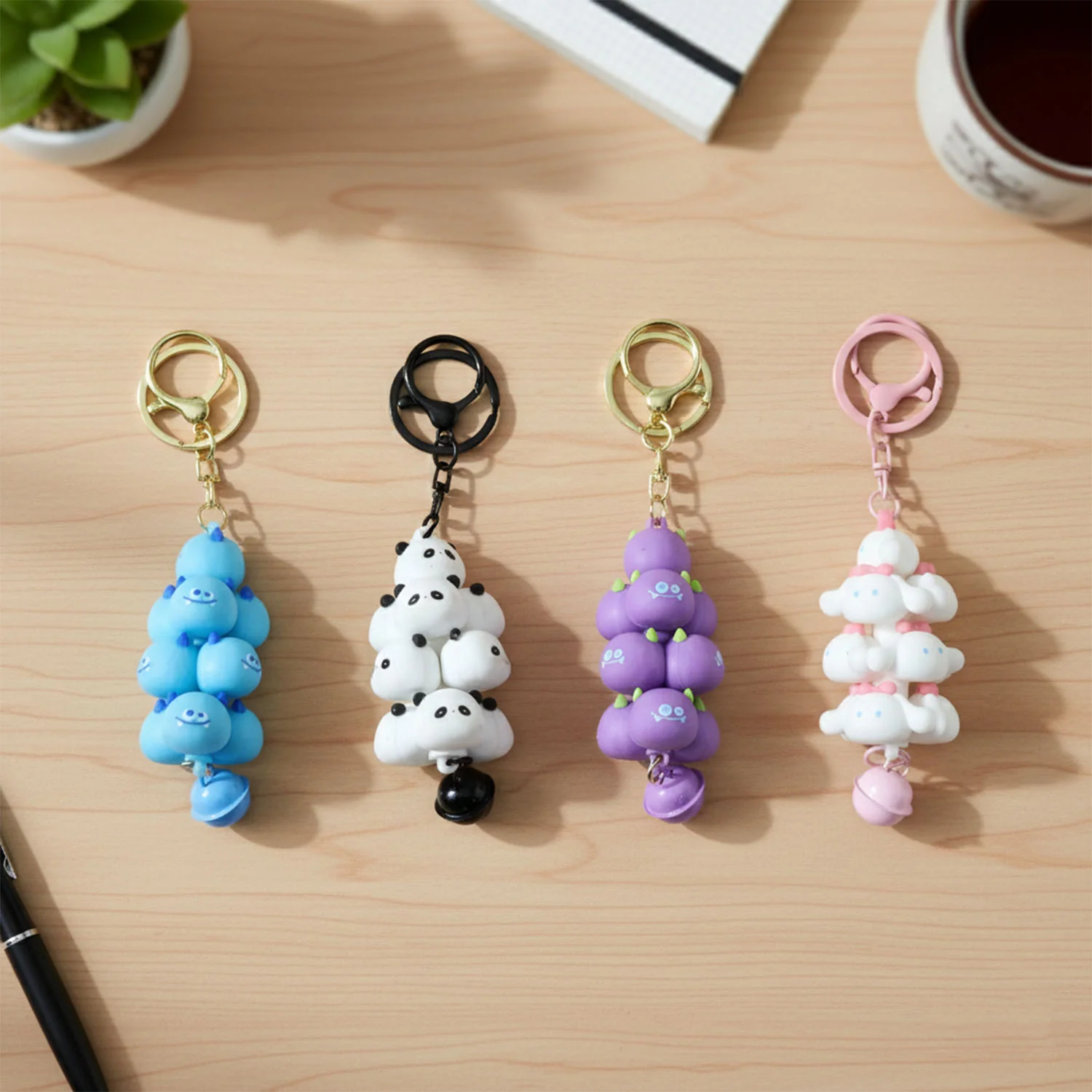 Cloud Keychain with Bell Colorful Cartoon Design - Image 8