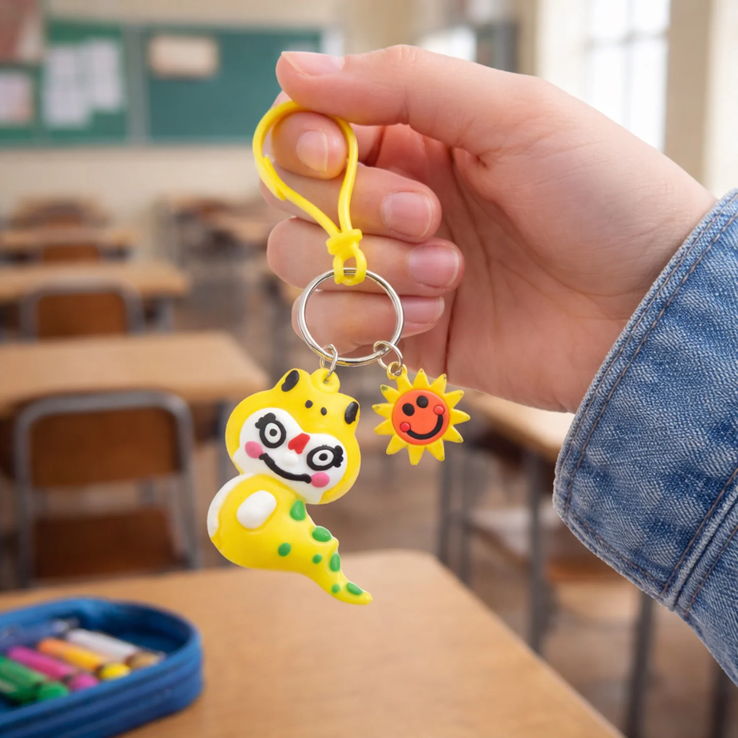 Cute Dinosaur Keychain – Playful Accessory for Bags & Keys - Image 3