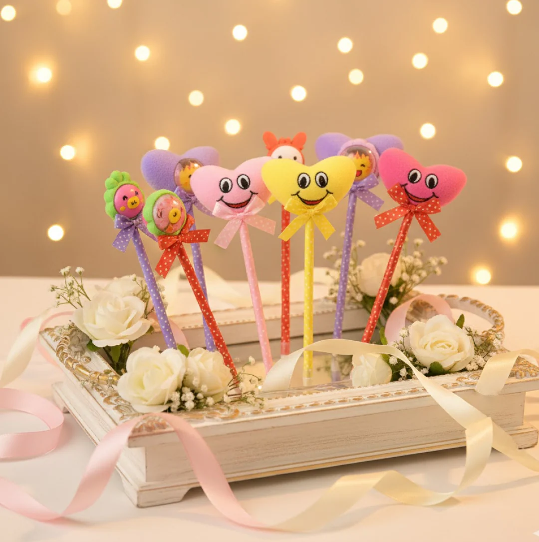 Cartoon Ballpoint Pens – 12-Pack Heart & Rattle Design | InkGlow - Image 6