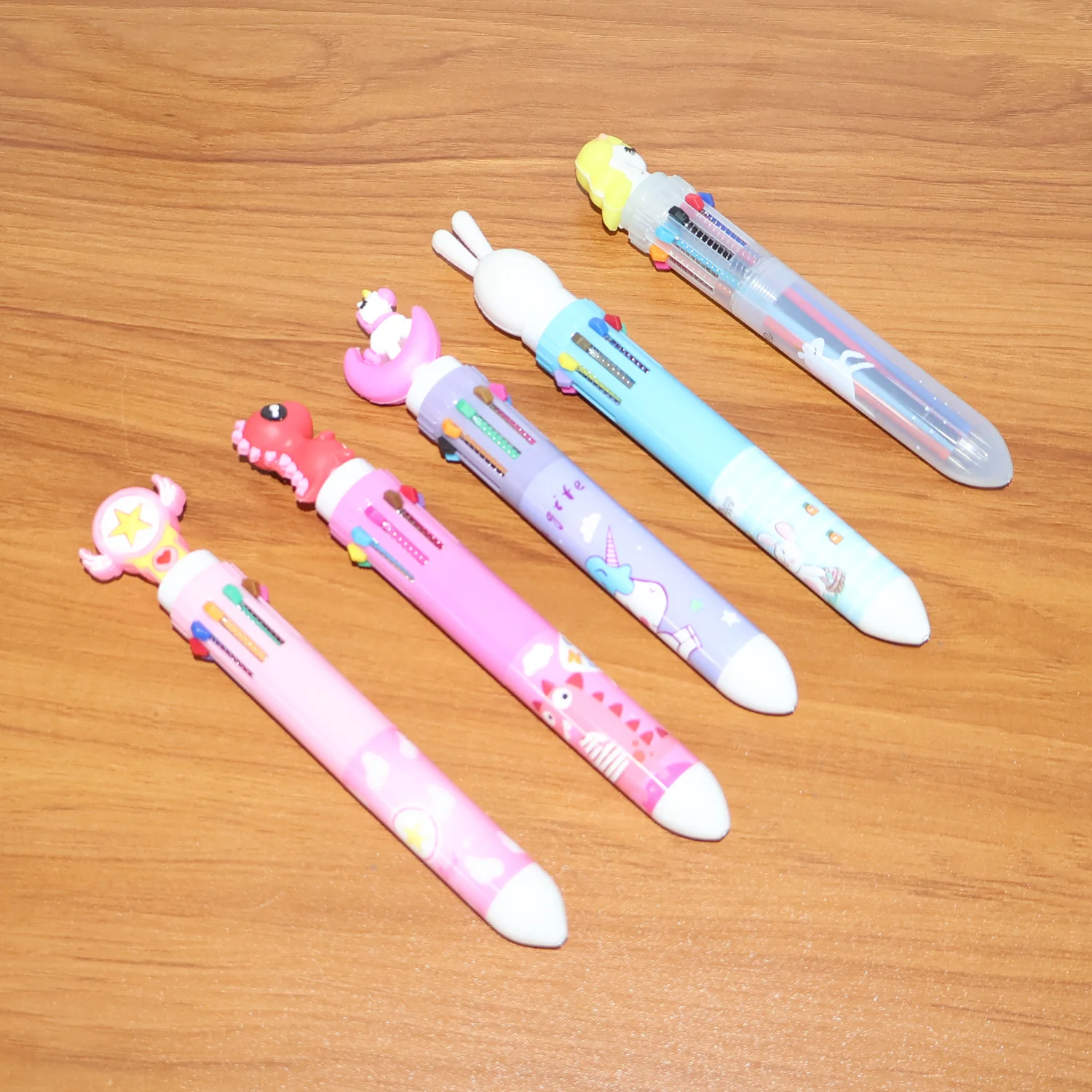 10-in-1 Multicolor Ball Pen – Smooth Writing with Cute Character Design - Image 8