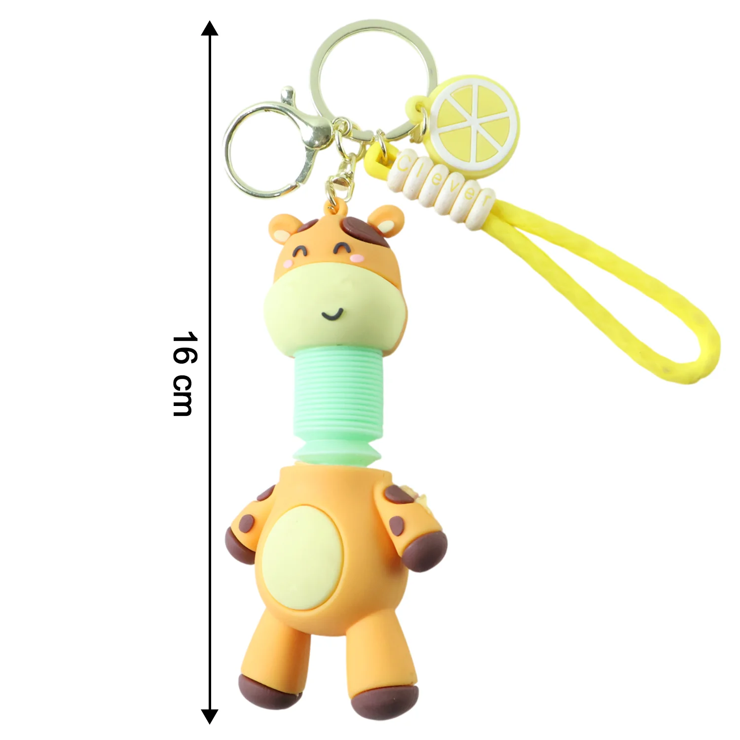 Giraffe Cartoon Keychain – Flexible Neck & Wrist Strap Charm - Image 6