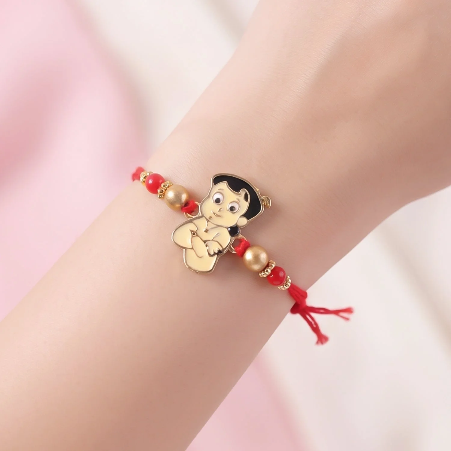 Cute Kids Cartoon Beads Rakhi for Brother Bhai Raksha Bandhan Festival Special Gift - Image 4