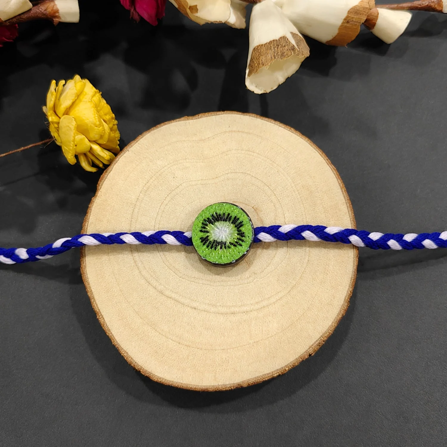 Rakhi – Stylish Kiwi Fruit Charm for Brother's Festive Gift - Image 2
