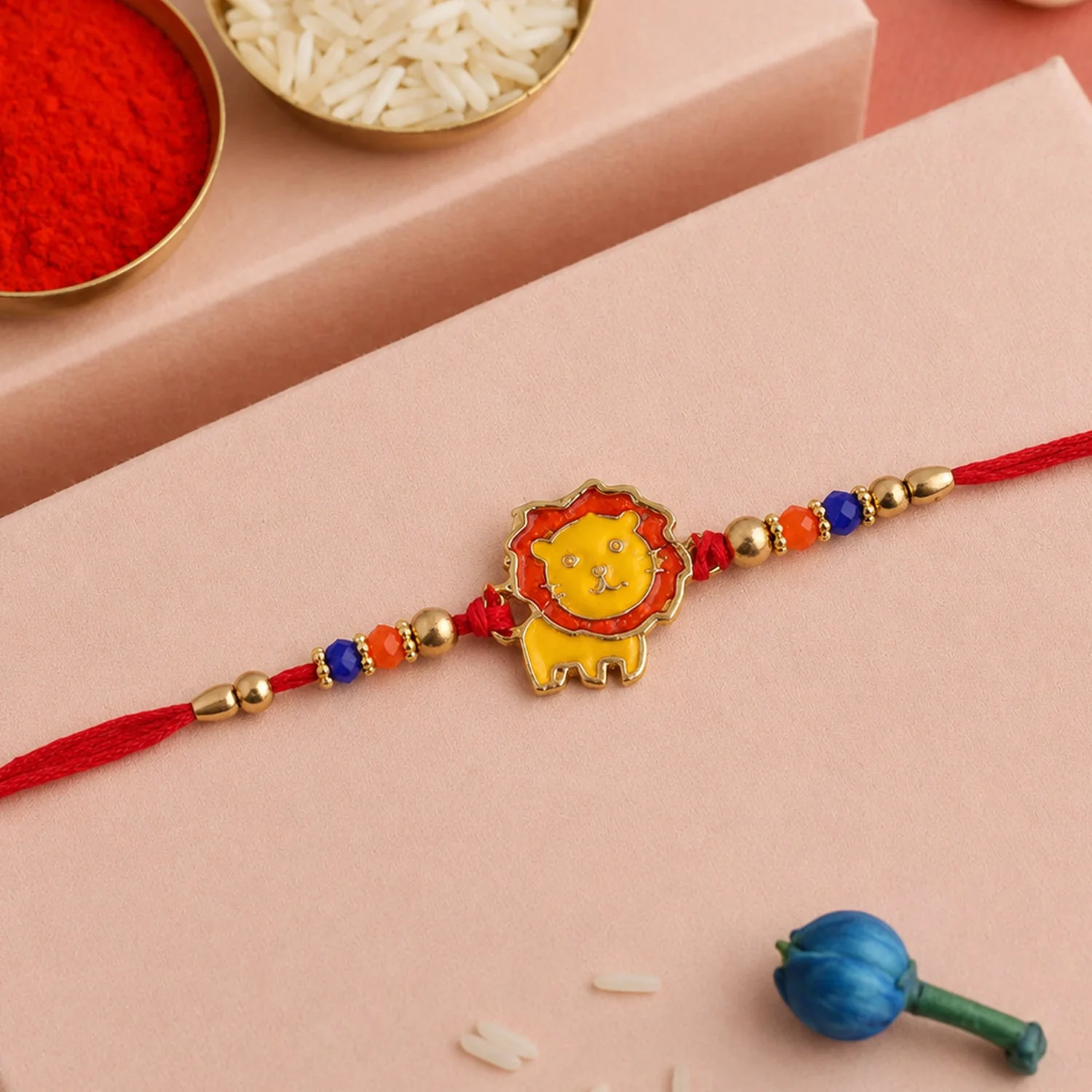 Rakhi, Elegant Lion Bead Design for Raksha Bandhan - Image 4