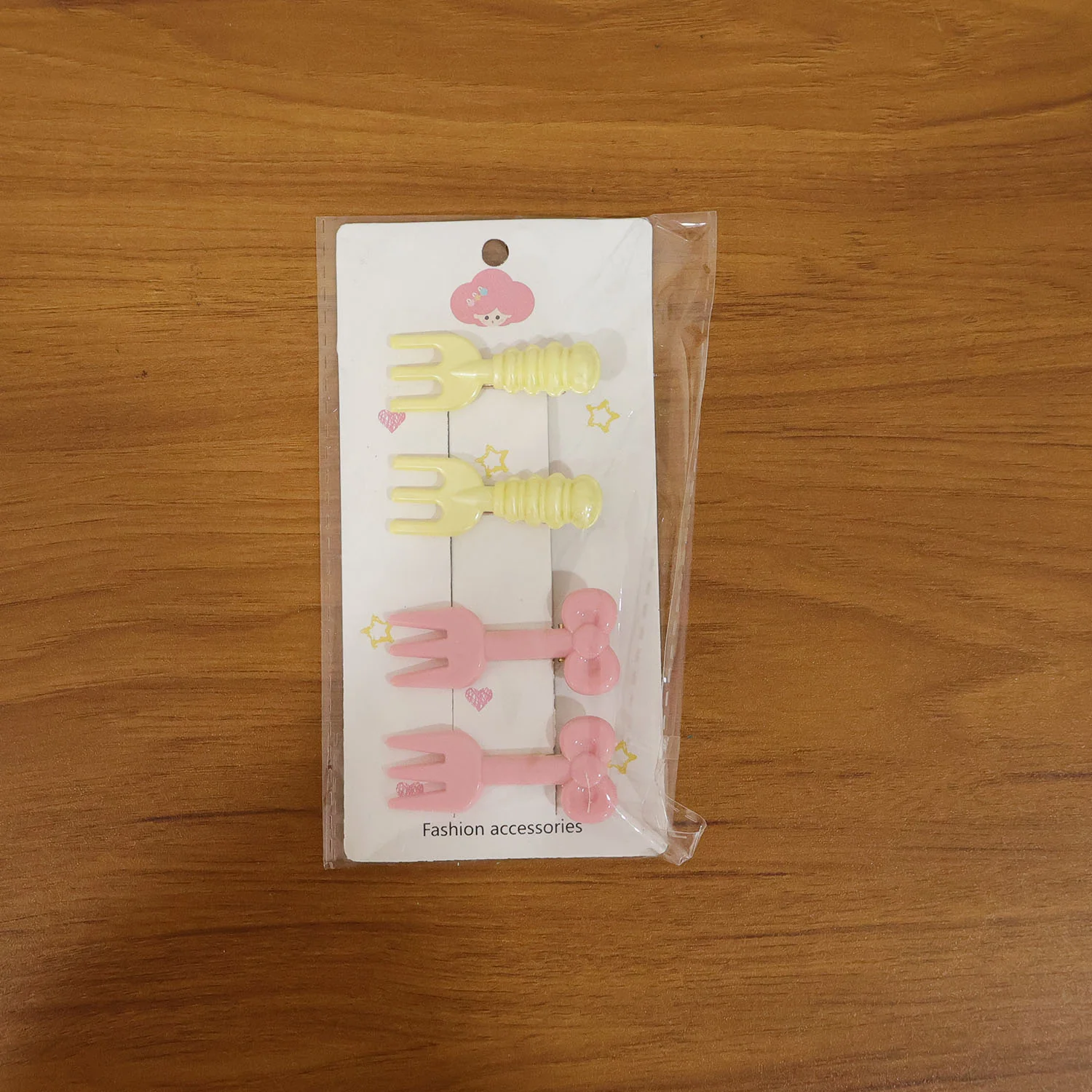 Mini Fork Hair Clips – Pastel Set of 4 for Girls & Women - Image 8