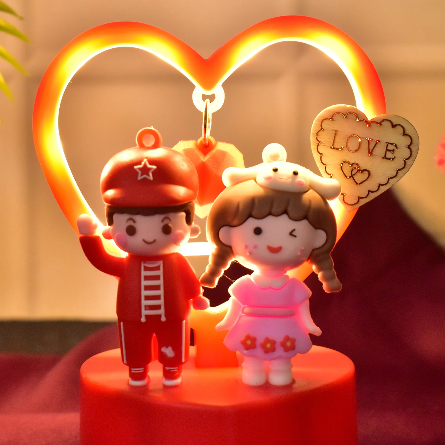 Romantic Couple Love Showpiece – Heart Frame Decor Gift - Image 6