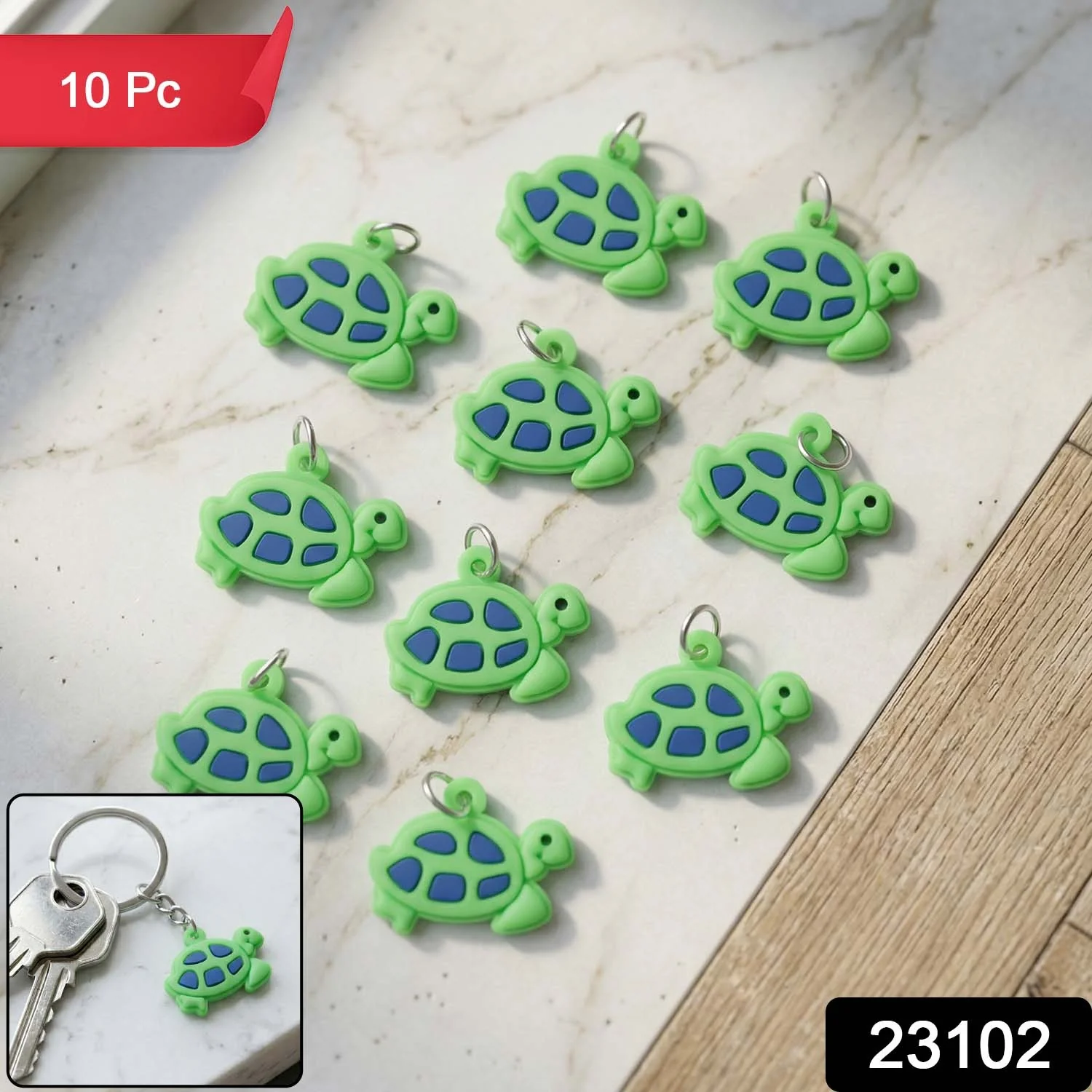 Turtle Keychain Set – Fun & Vibrant Animal Accessories - Image 2