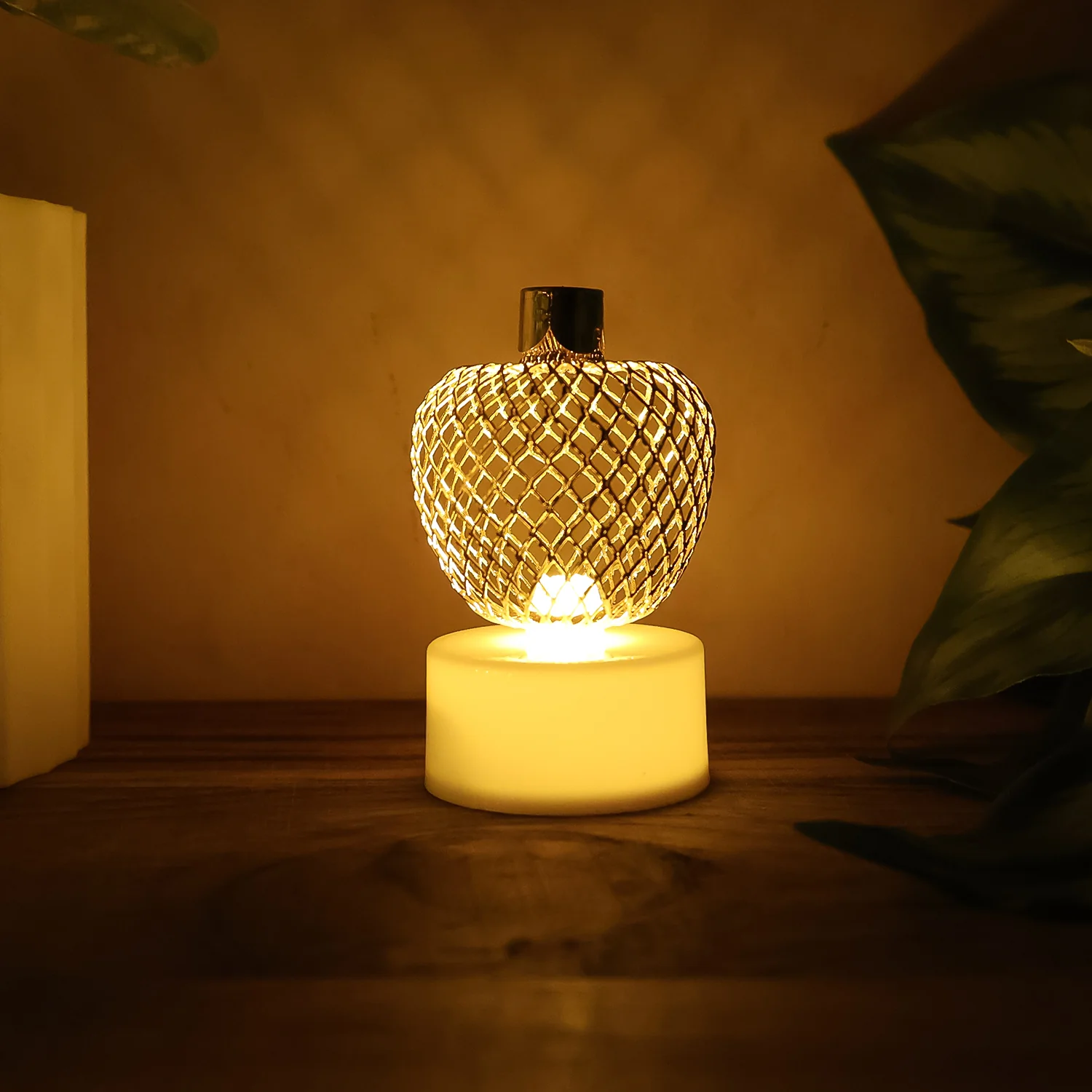 Apple Shape LED Tealight Candles – Flameless Decorative Set of 12 - Image 4