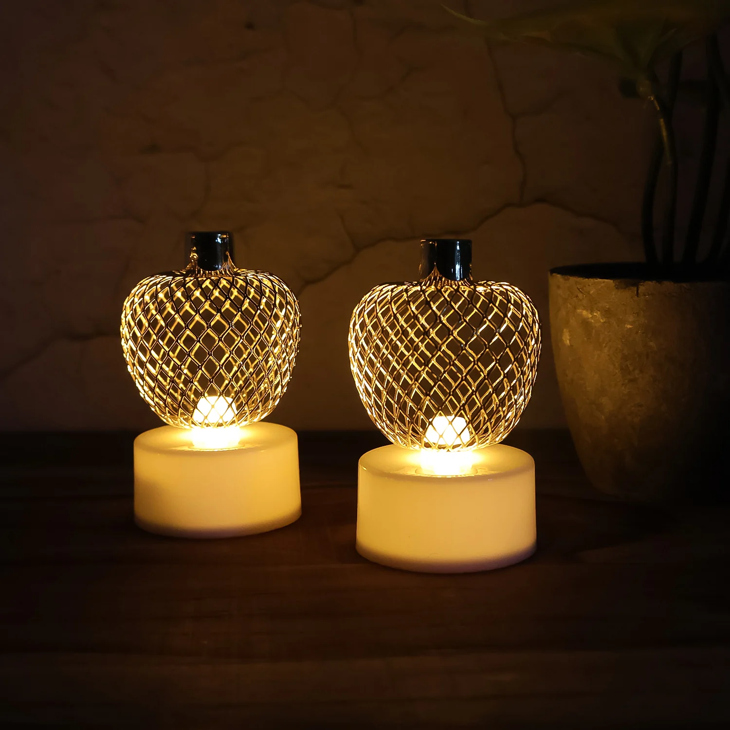 Apple LED Tealight Candles – Flameless Festive Glow (Set of 4) - Image 4