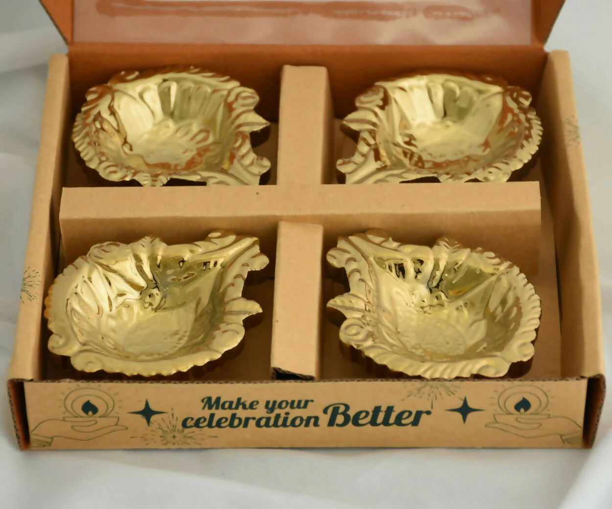 Decorative Ceramic Diya – Elegant Gold PVD Plating & Modern Finish - Image 5