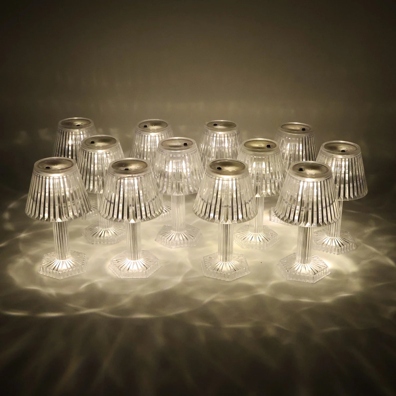 Crystal Style LED Table Lamps – Elegant Flameless Set of 12 - Image 3