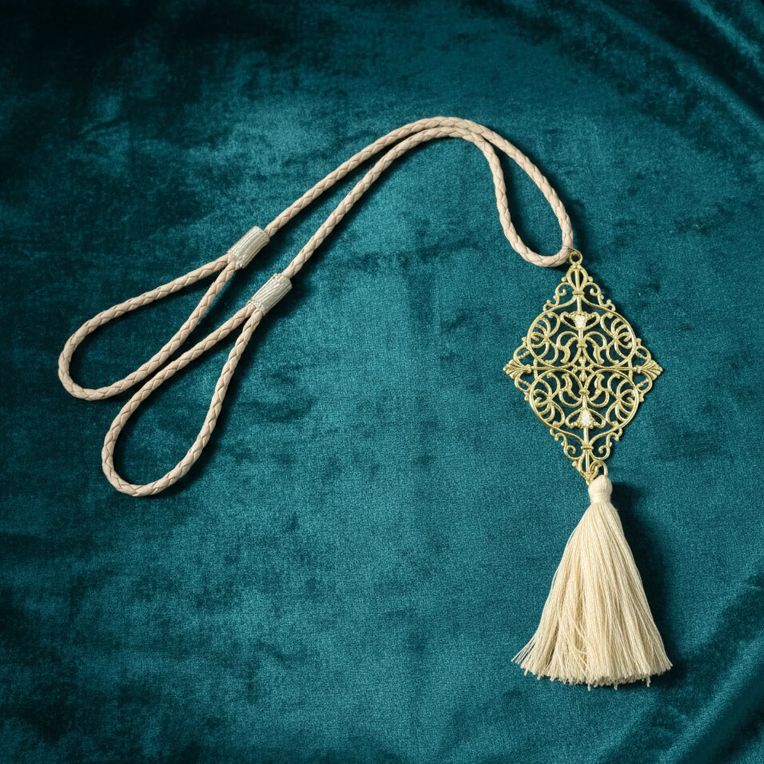 Curtain Tieback Tassel – Elegant Braided Rope Holder - Image 3