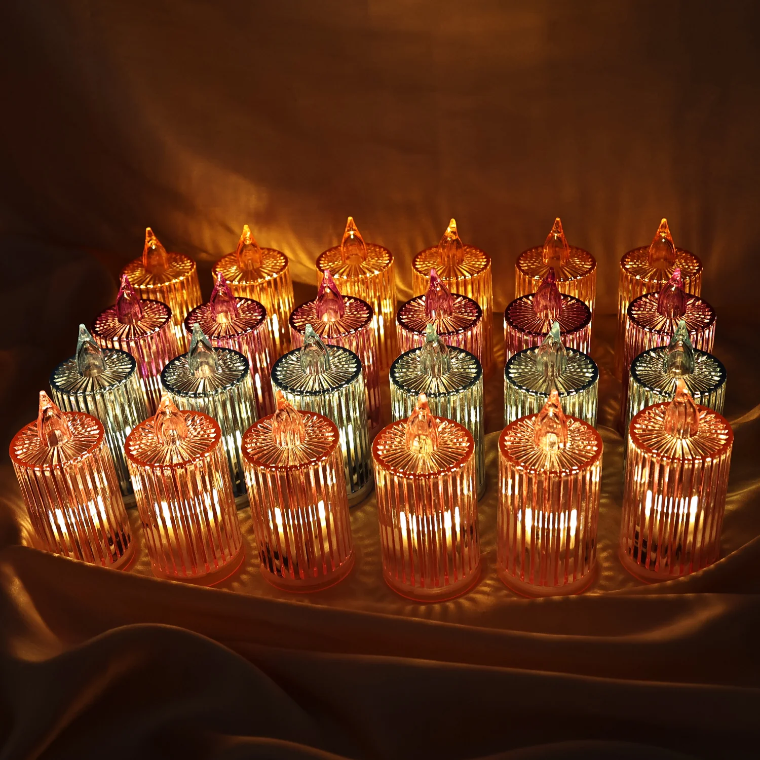 LED Flameless Candle Light Set – 24 Pc Decorative Ambiance - Image 4
