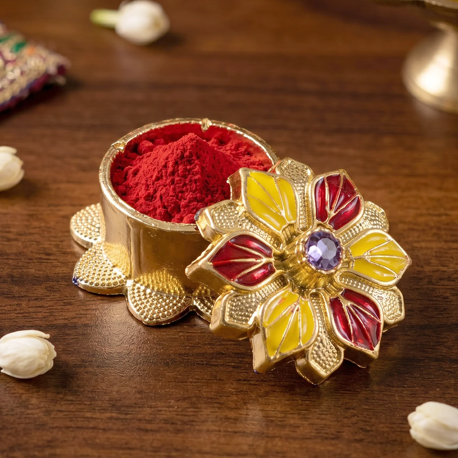 Kankavati Kumkum Box – Elegant Traditional Storage for Pooja - Image 3