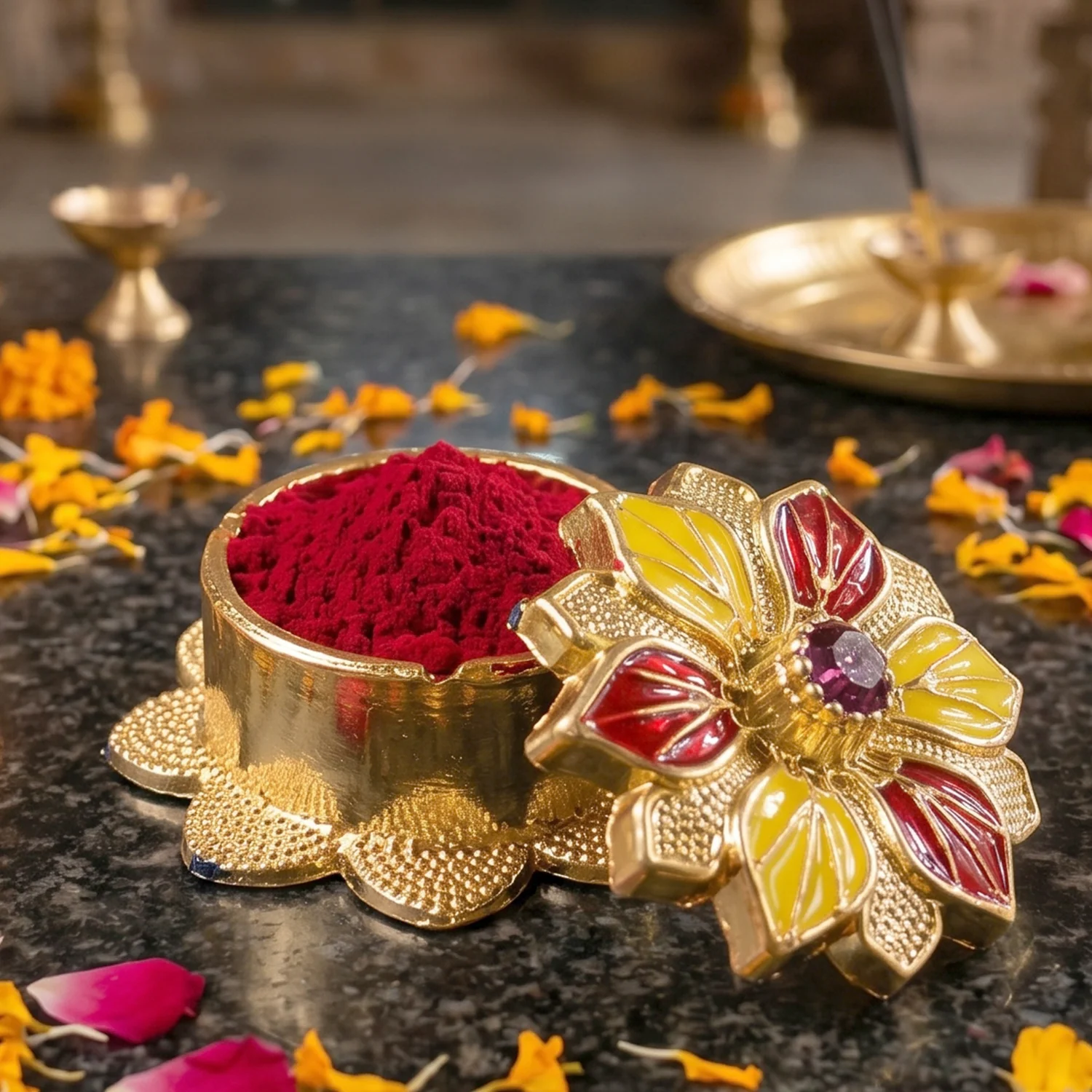 Kankavati Kumkum Box – Elegant Traditional Storage for Pooja - Image 7