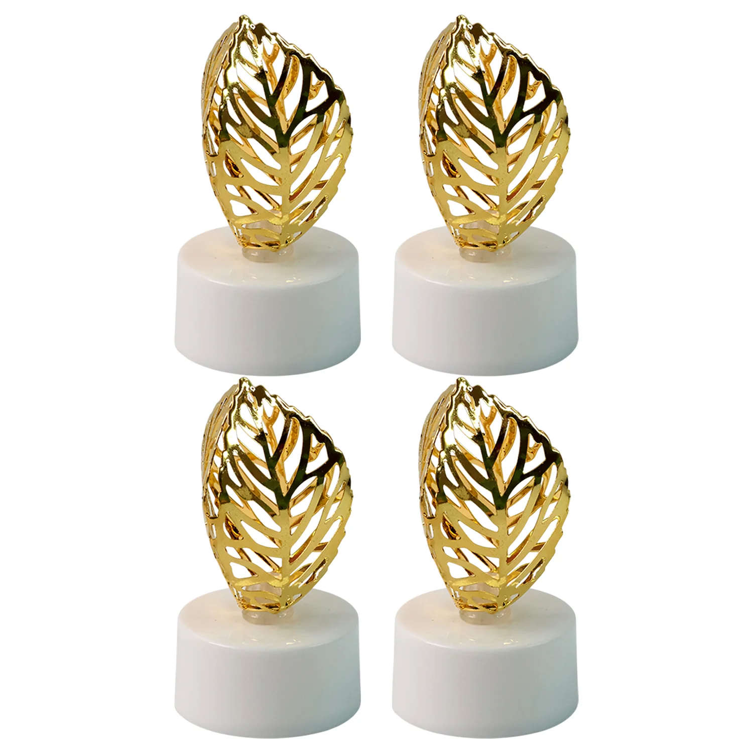 Golden Leaf LED Candles – Set of 4 Flameless Decorative Lights - Image 5