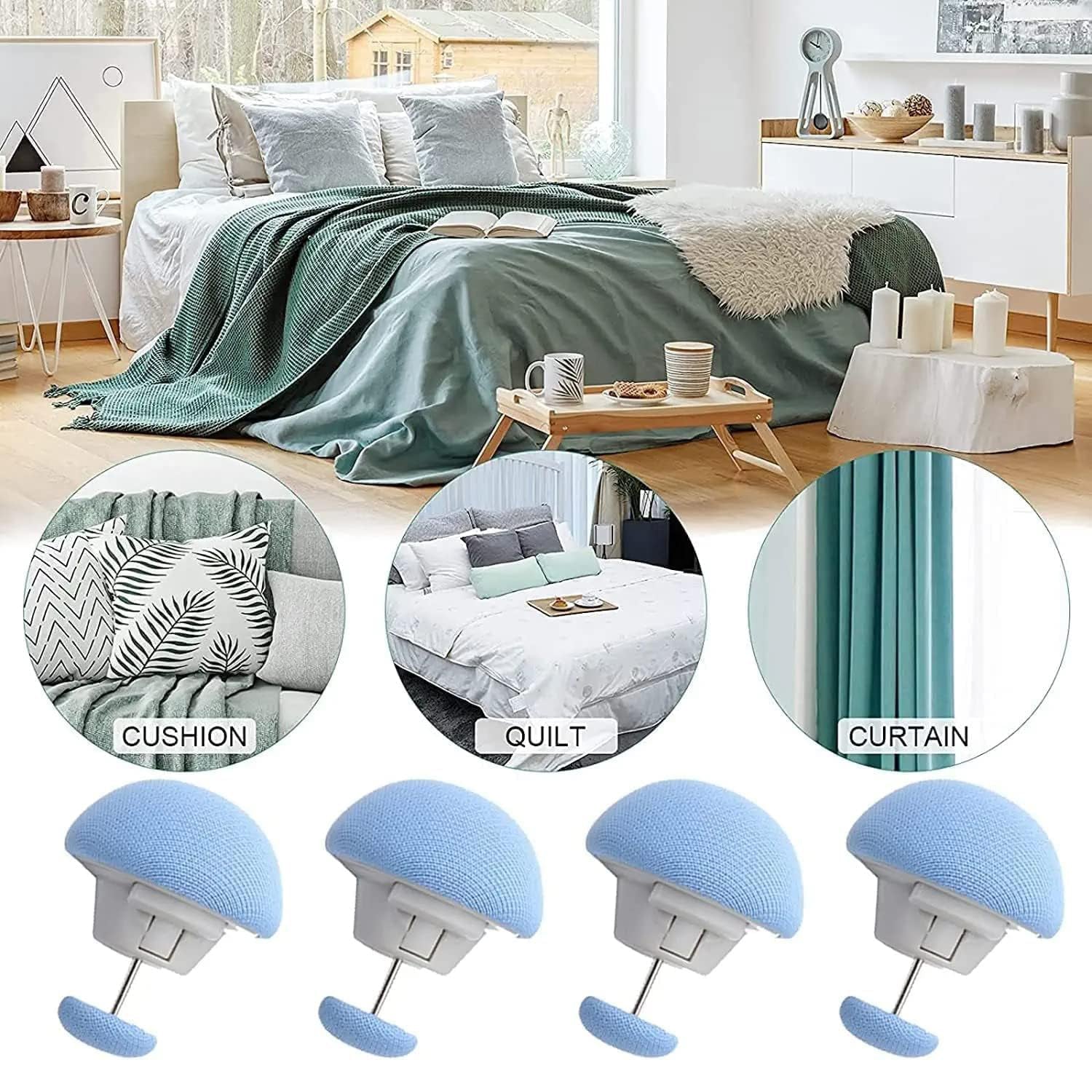 Mushroom Upholstery Pins – Elegant No-Sew Furniture Decor - Image 2