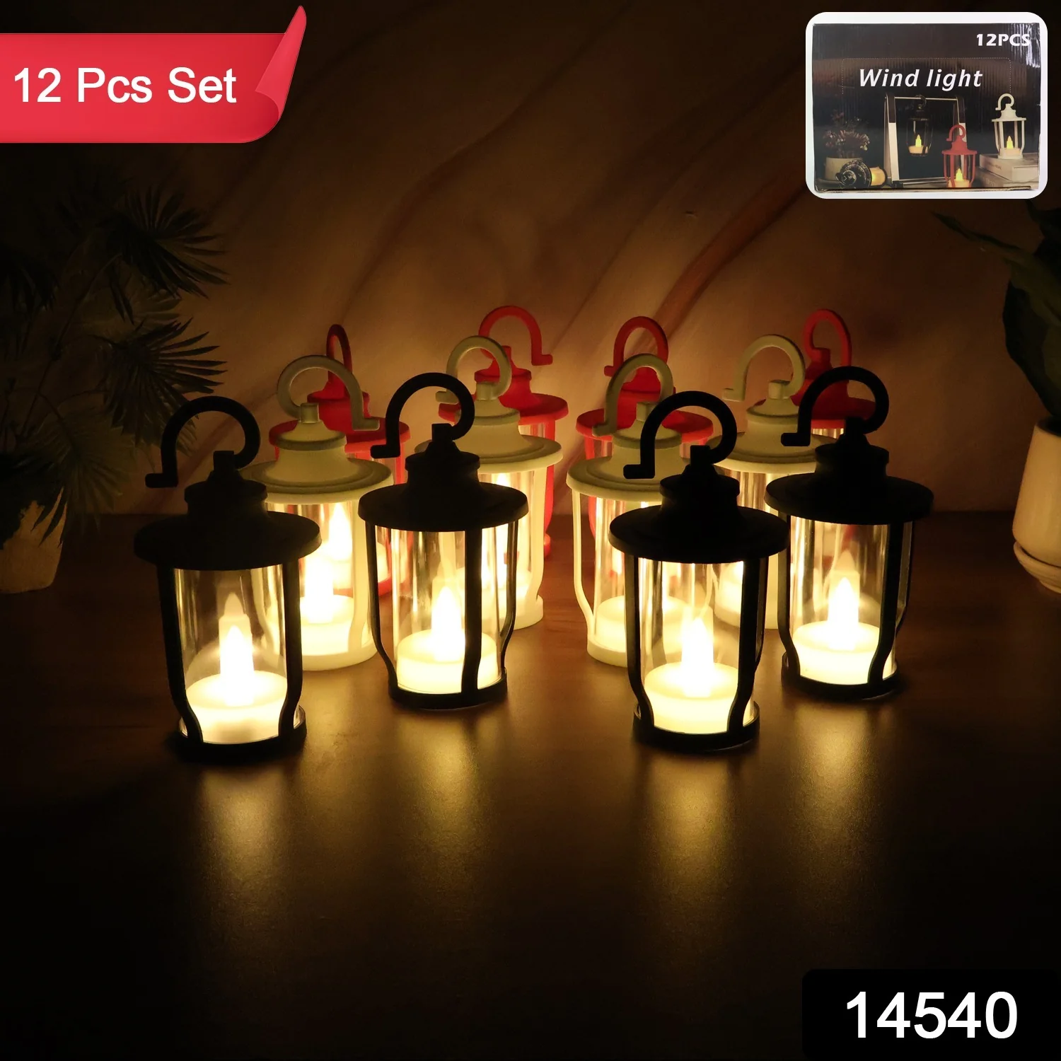 Flameless LED Lantern Candles – Set of 12 Warm Glow Décor - Image 2